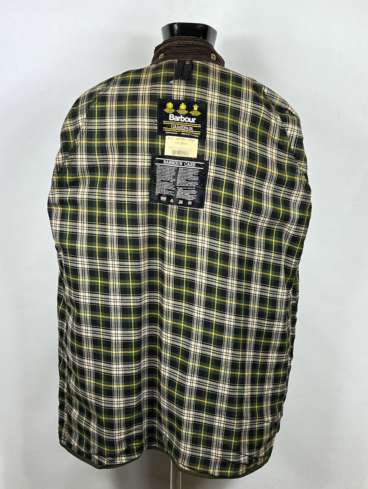 Barbour Gamefair Verde C42/107 cm Green Wax Vintage Gamefair Jacket c42 Large