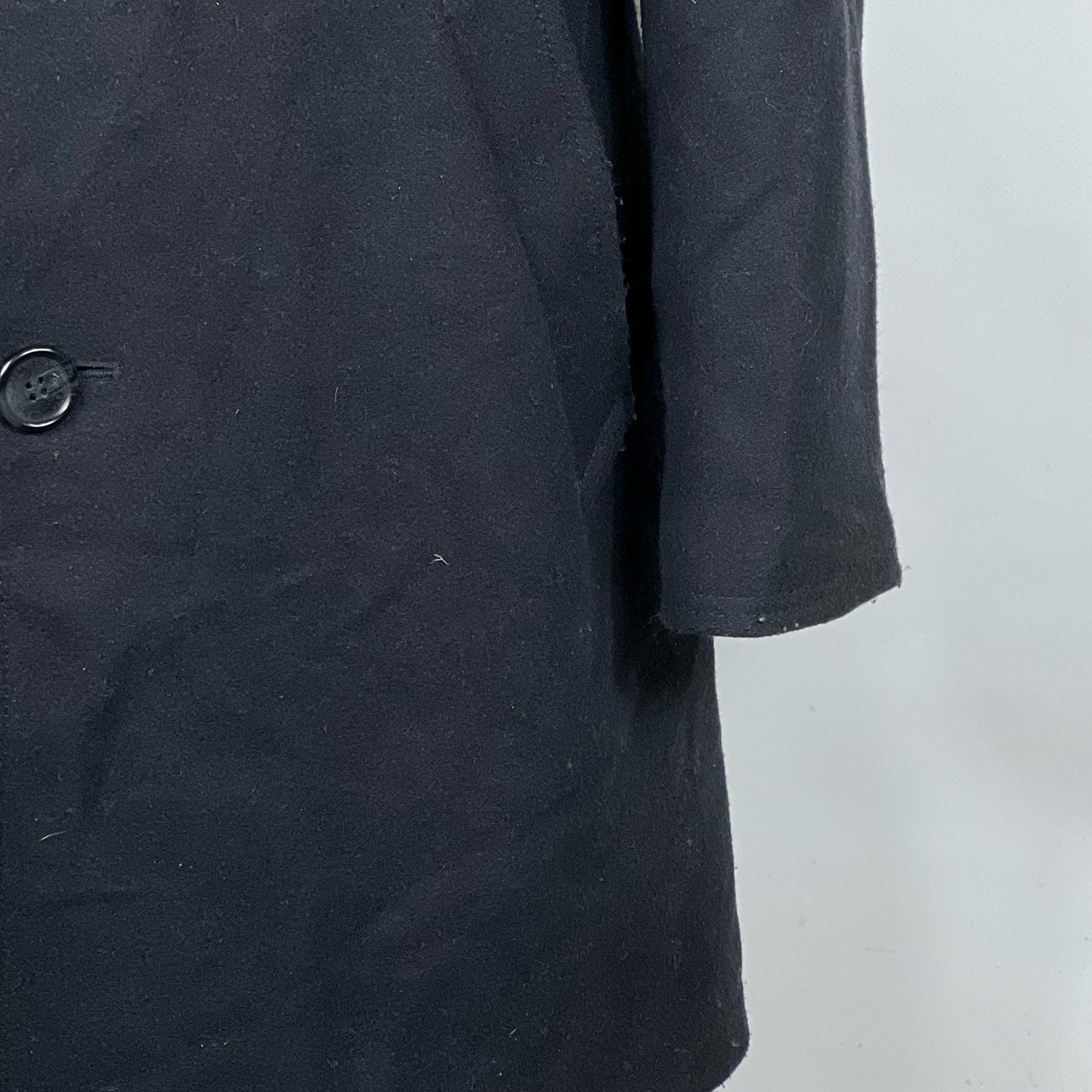 Cappotto Barbour blu da uomo in lana 42 Man Navy wool Coat size Large