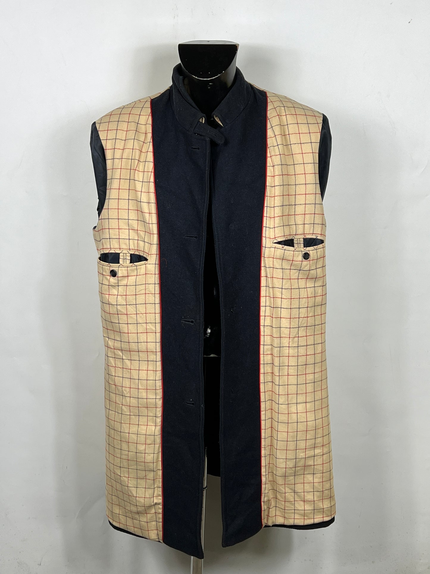 Cappotto Barbour blu da uomo in lana 42 Man Navy wool Coat size Large