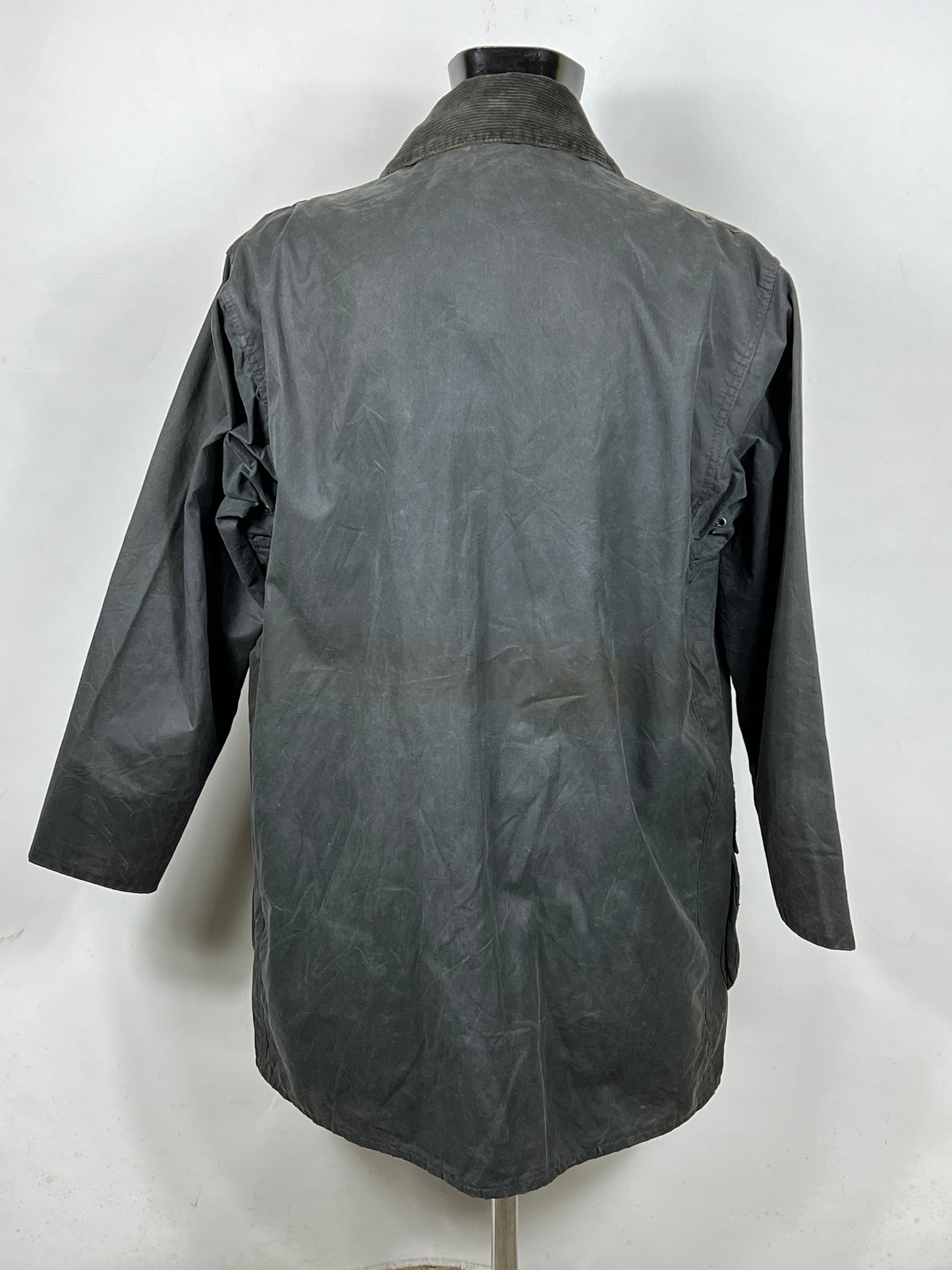 Barbour Border blu cotone Cerato C42/107 cm Navy Border Coat Size Large tg. 52 ita
