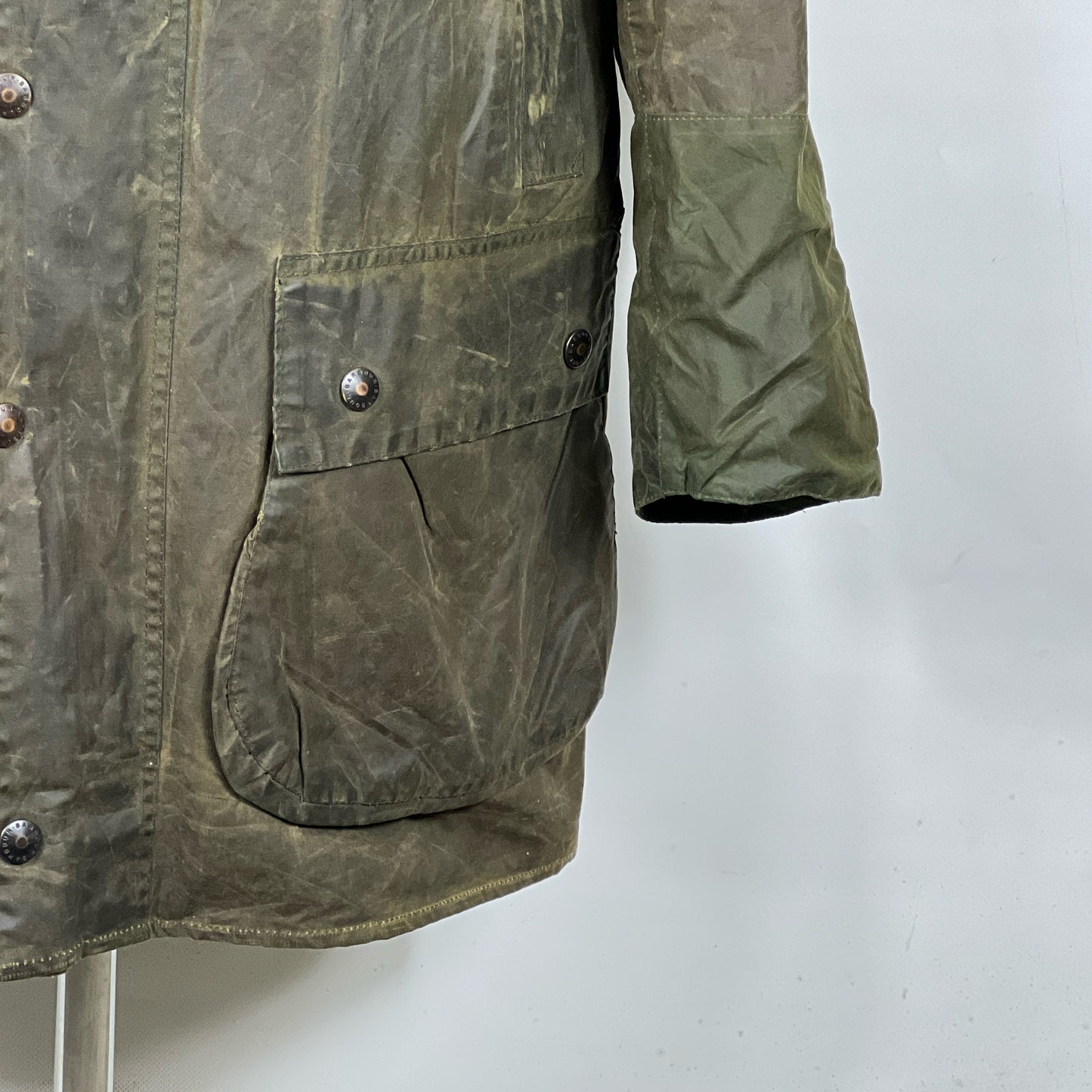 Barbour Border verde cotone Cerato C42/107 cm Green Border Coat Size Large tg. 52 ita
