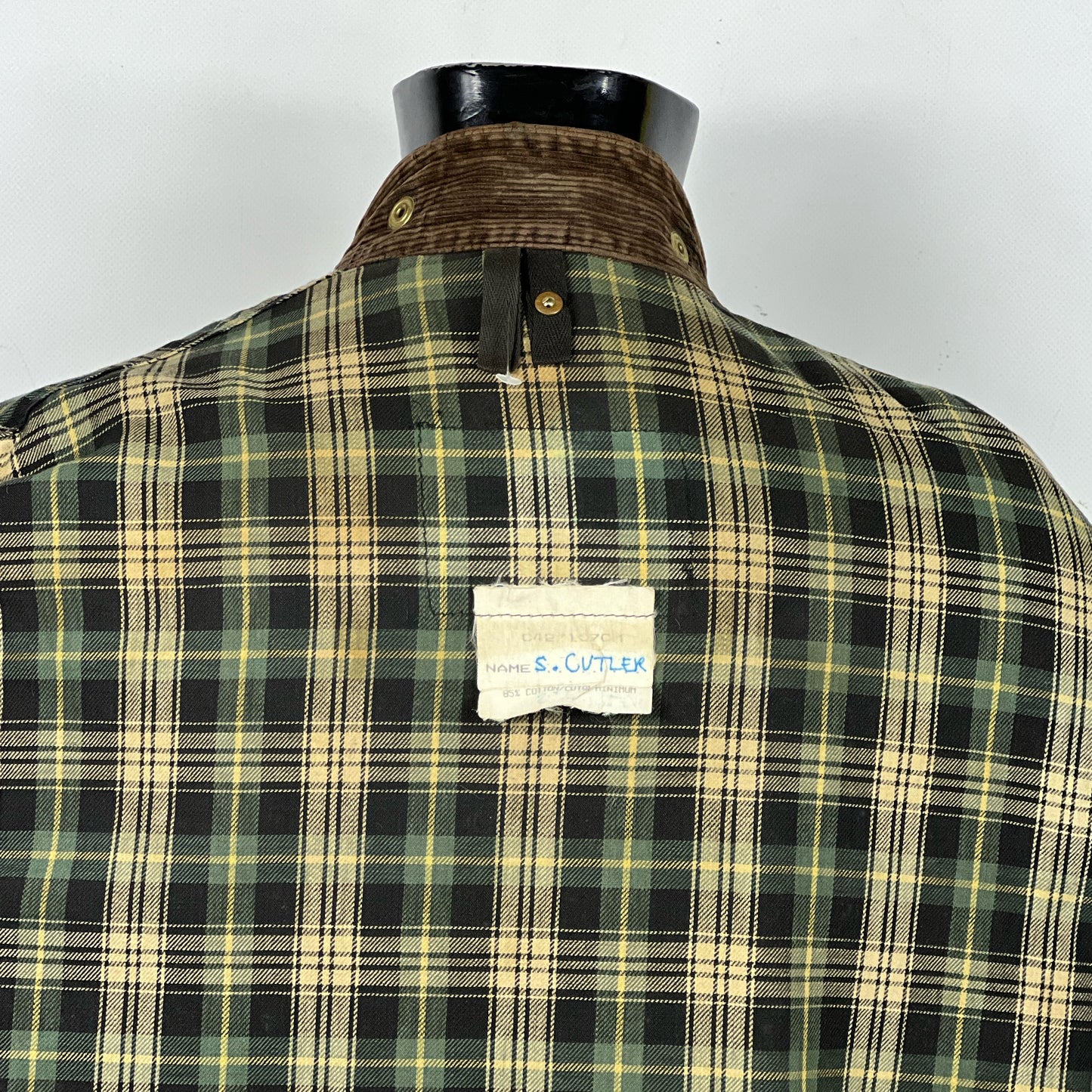 Barbour Border verde cotone Cerato C42/107 cm Green Border Coat Size Large tg. 52 ita