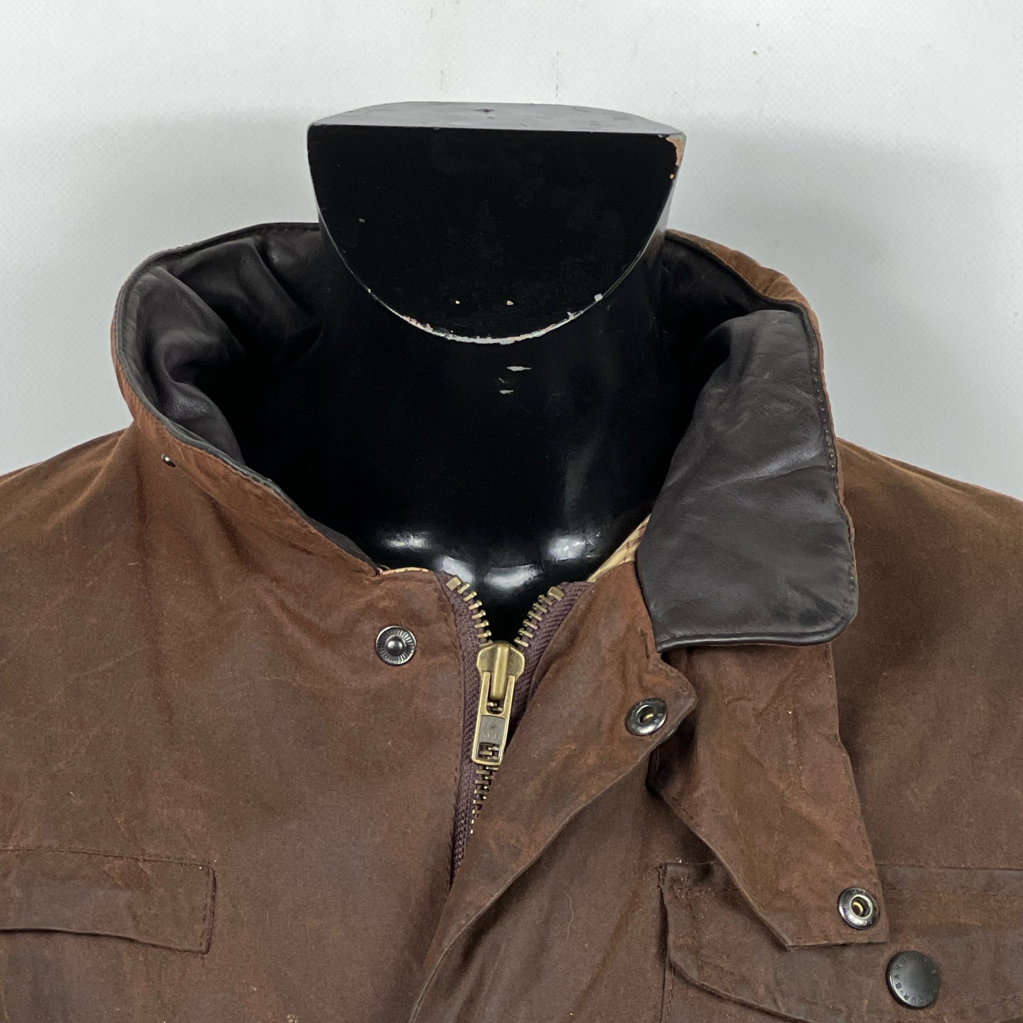 Barbour Giacca Uomo Bushman Marrone Large- Man Wax Brown Jacket Size L