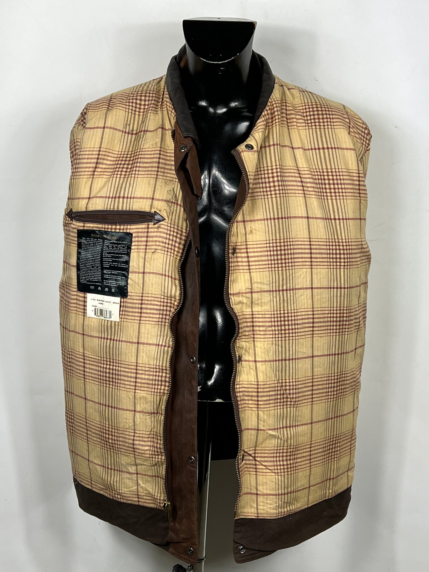 Barbour Giacca Uomo Bushman Marrone Large- Man Wax Brown Jacket Size L