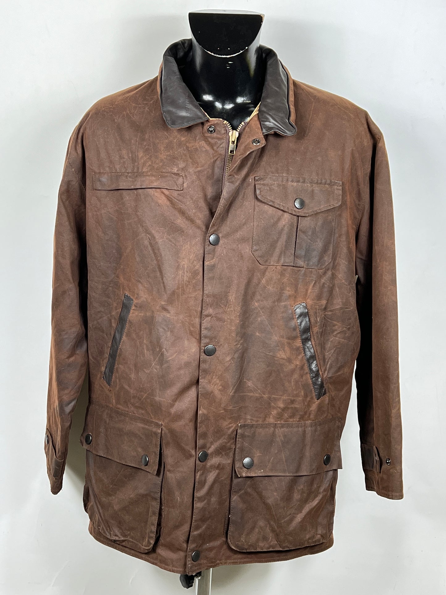 Barbour Giacca Uomo Bushman Marrone Large- Man Wax Brown Jacket Size L