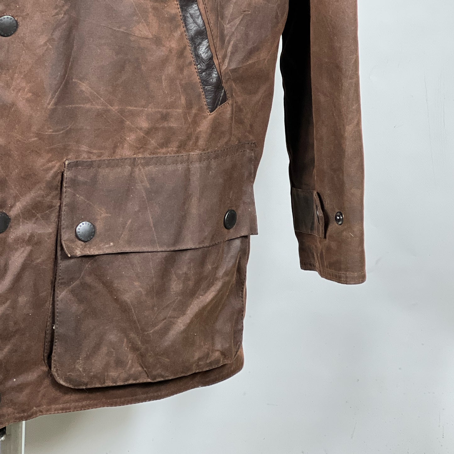 Barbour Giacca Uomo Bushman Marrone Large- Man Wax Brown Jacket Size L
