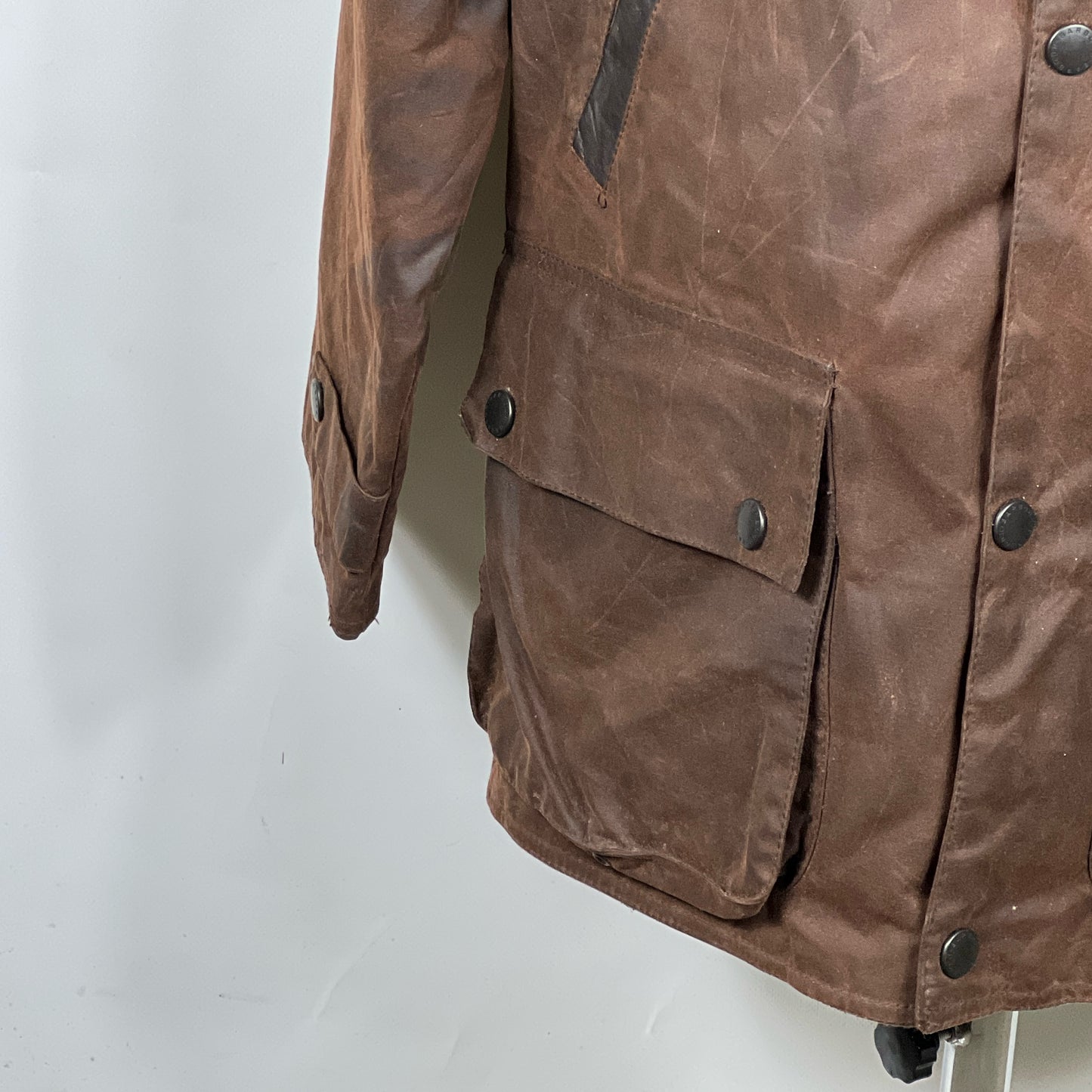 Barbour Giacca Uomo Bushman Marrone Large- Man Wax Brown Jacket Size L
