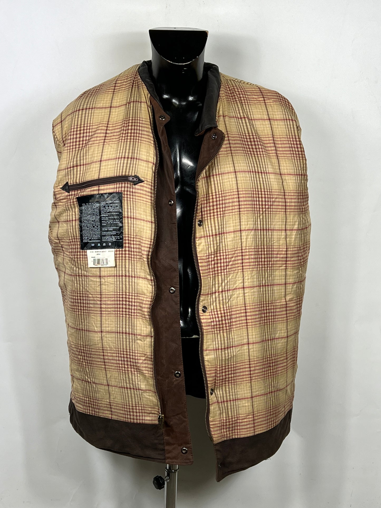Barbour Giacca Uomo Bushman Marrone Large- Man Wax Brown Jacket Size L