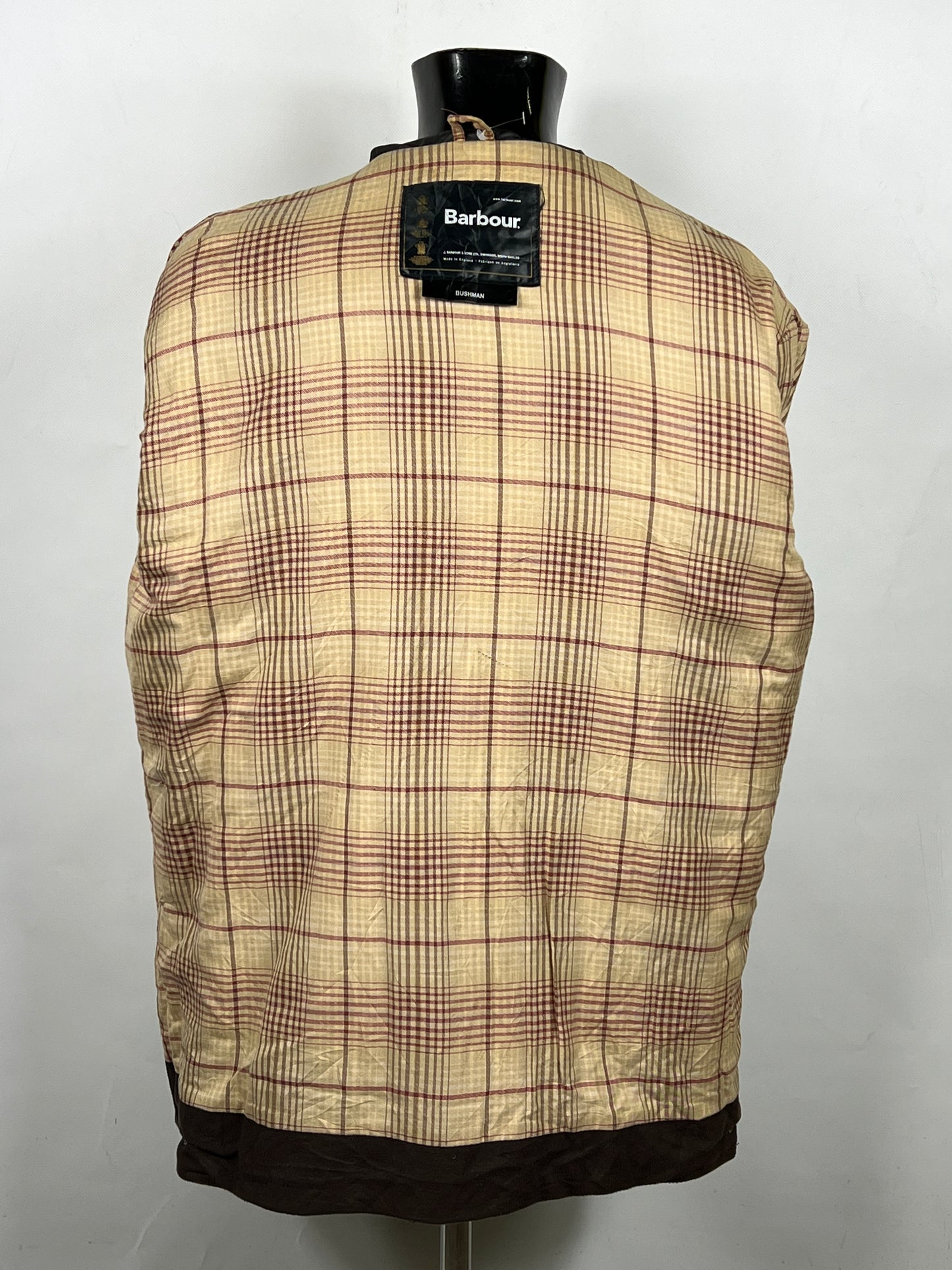 Barbour Giacca Uomo Bushman Marrone Large- Man Wax Brown Jacket Size L