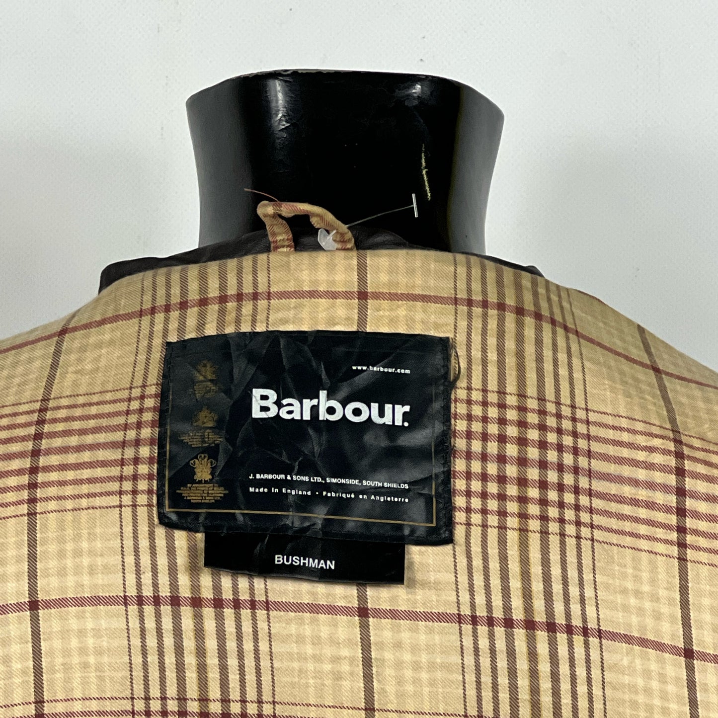Barbour Giacca Uomo Bushman Marrone Large- Man Wax Brown Jacket Size L