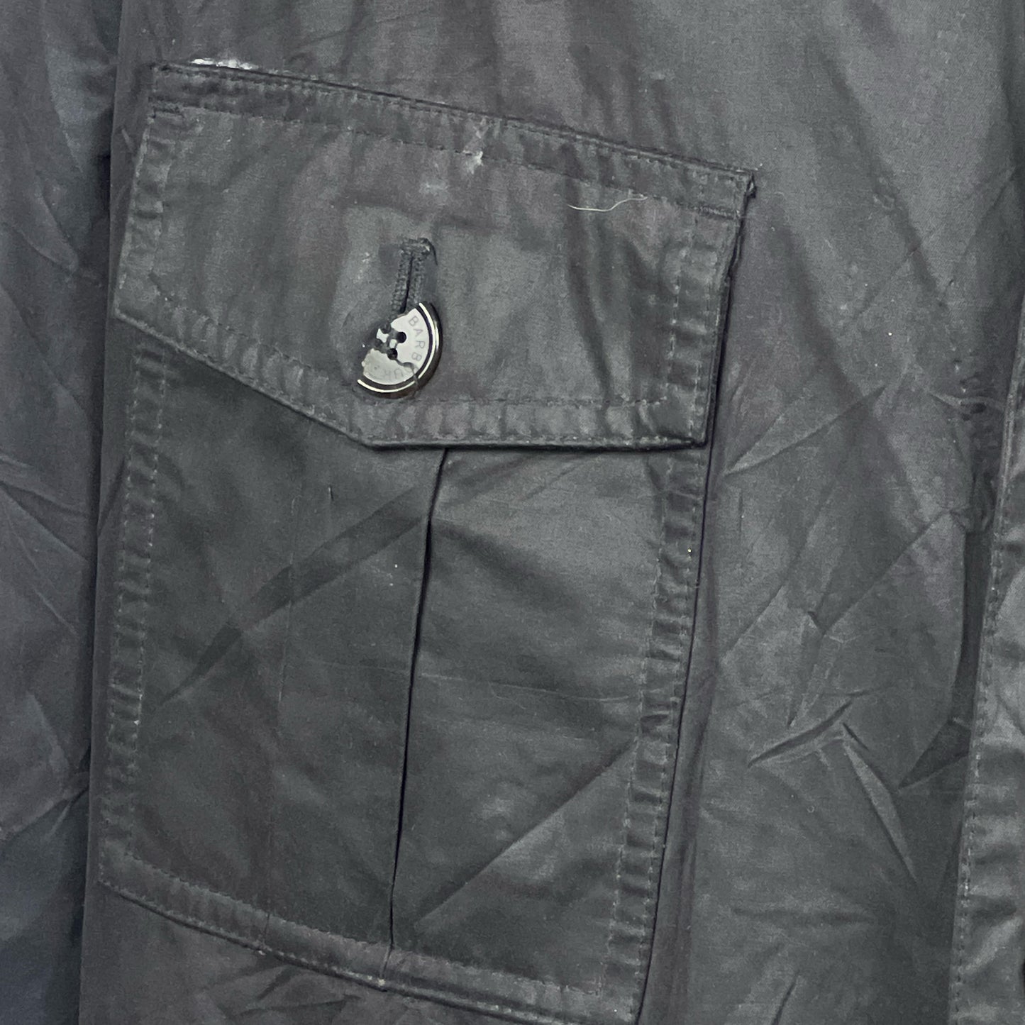 Giacca Barbour Cornish cappuccio blu cappuccio Large Navy Cornish Jacket Size Large