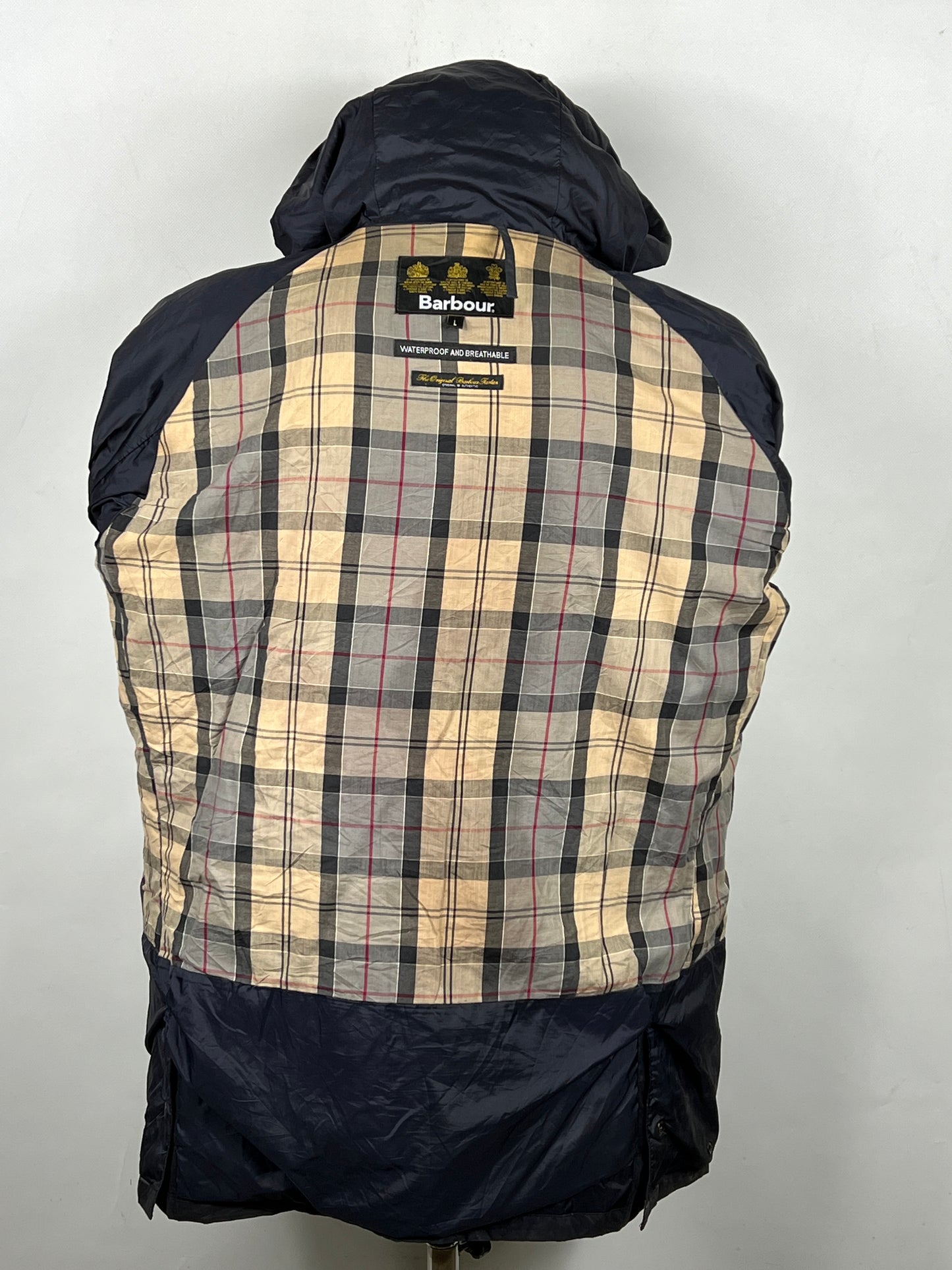 Giacca Barbour Cornish cappuccio blu cappuccio Large Navy Cornish Jacket Size Large