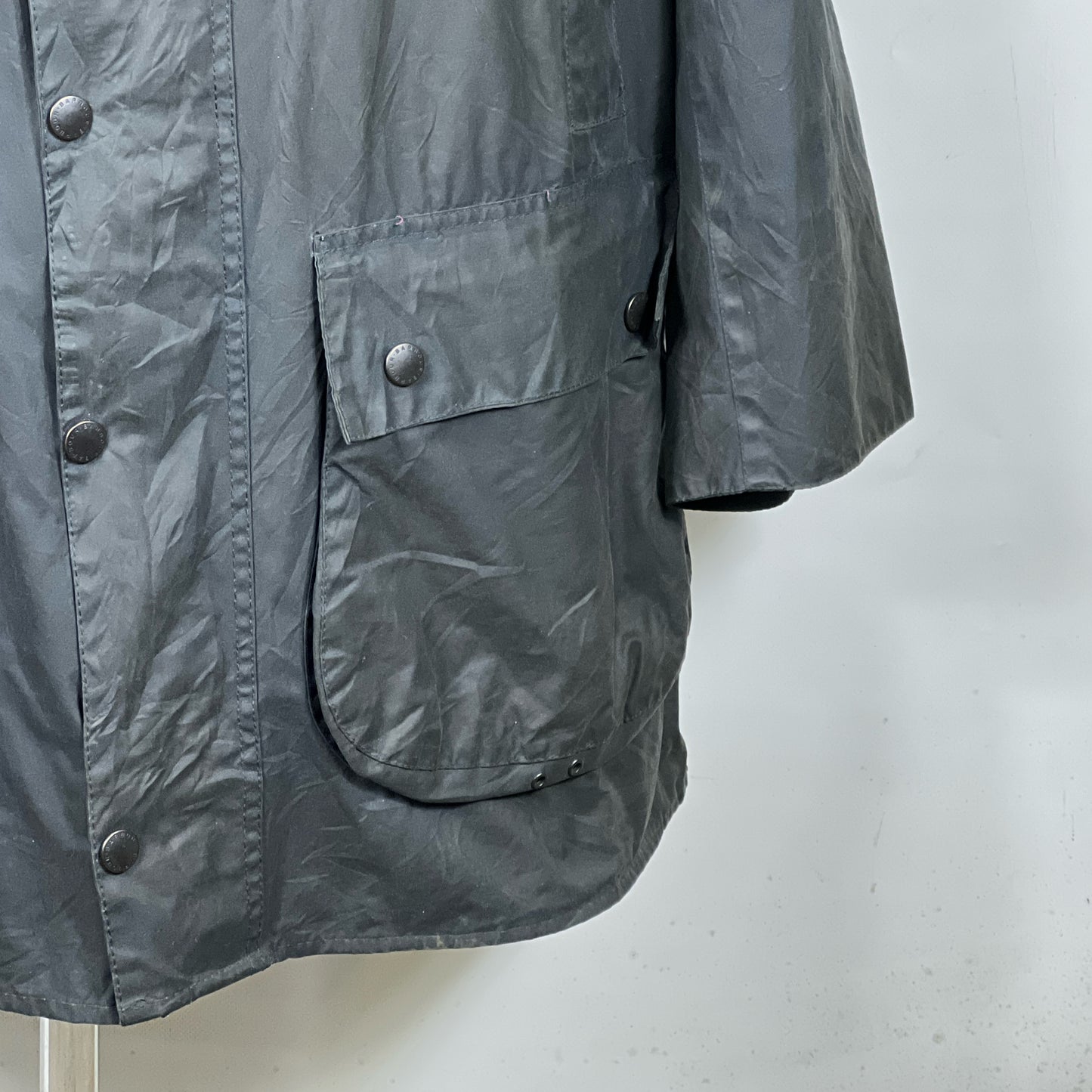 Barbour Uomo Border vintage Blu Cerato C44/112cm Navy Border Coat Large/XL
