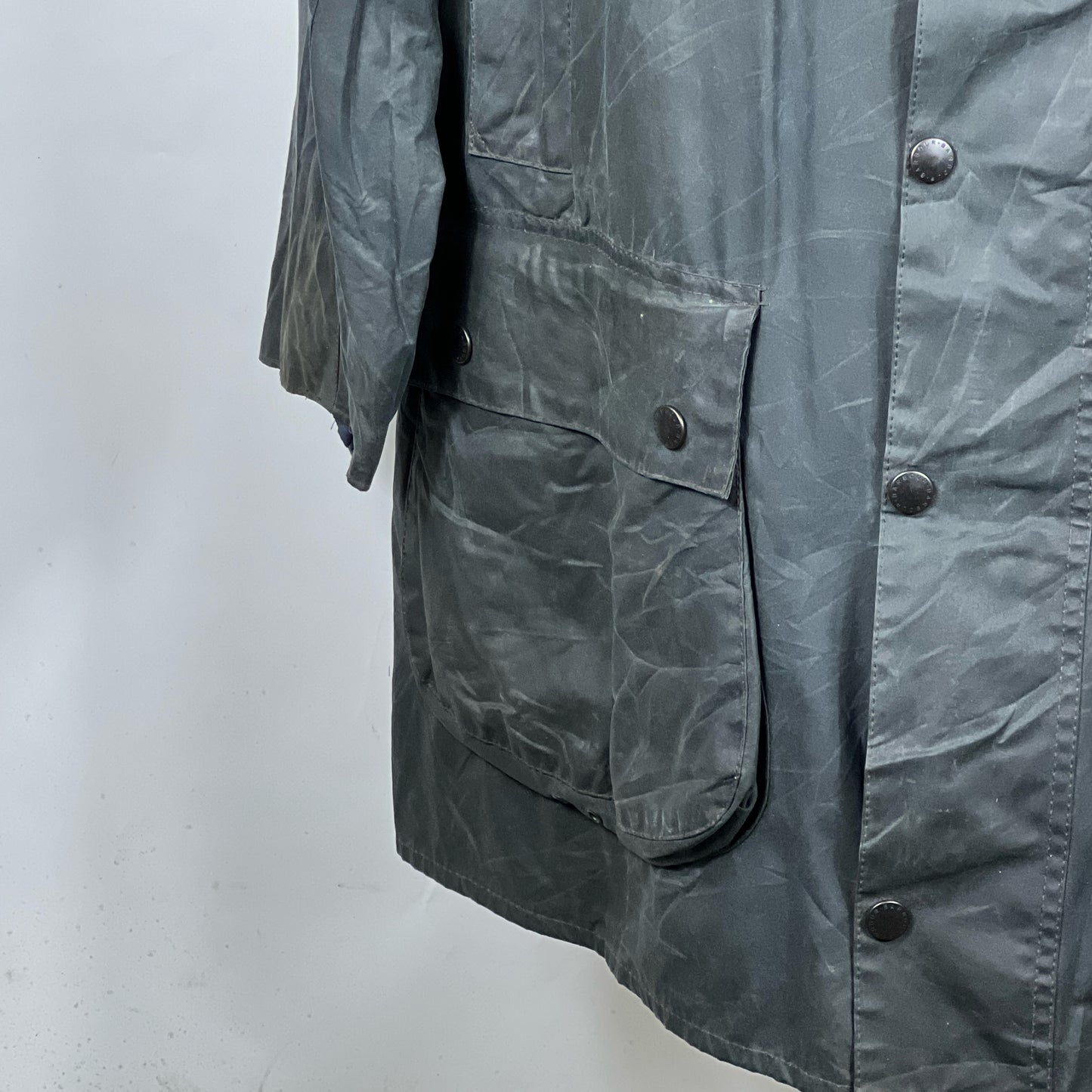 Barbour Uomo Border vintage Blu Cerato C44/112cm Navy Border Coat Large/XL