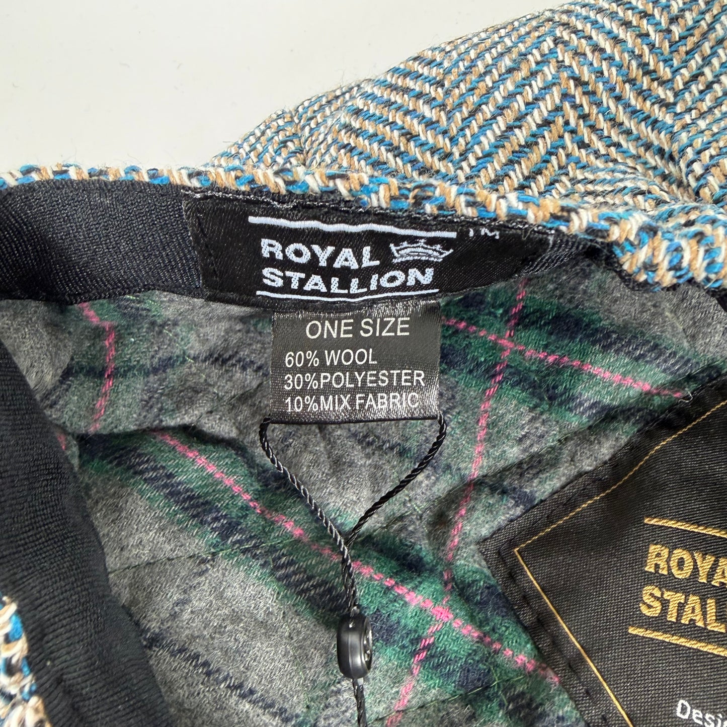 Coppola nuova inglese in lana a spina di pesce a fantasia a otto spicchi stile Peaky Blinders