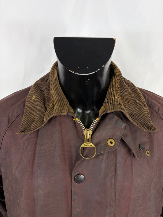 Barbour Giacca Beaufort marrone C38/97 cm -Brown vintage waxed Beaufort Jacket Size Medium - Shop In London