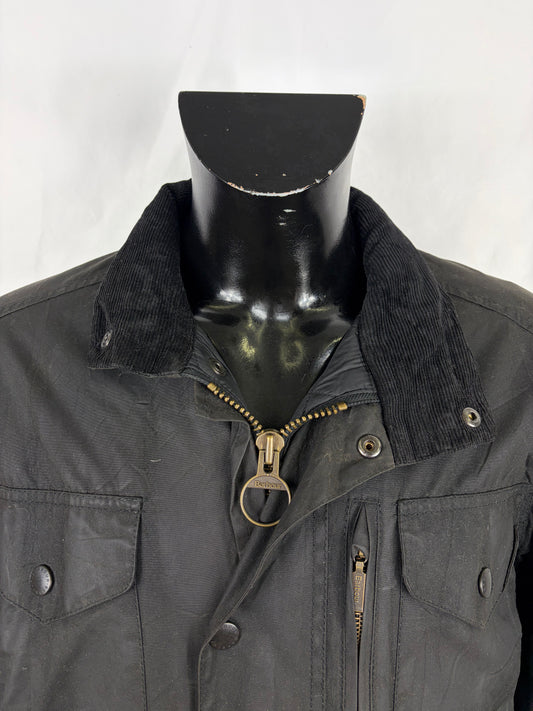Barbour Giacca uomo nera medium Sapper Jacket Black Waxed Sapper Jacket Size Medium - Shop In London