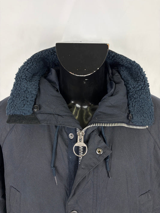 Barbour Giacca Uomo Corbridge Parka blu Medium Man Waxed Navy Corbridge Parka Coat Size Medium - Shop In London