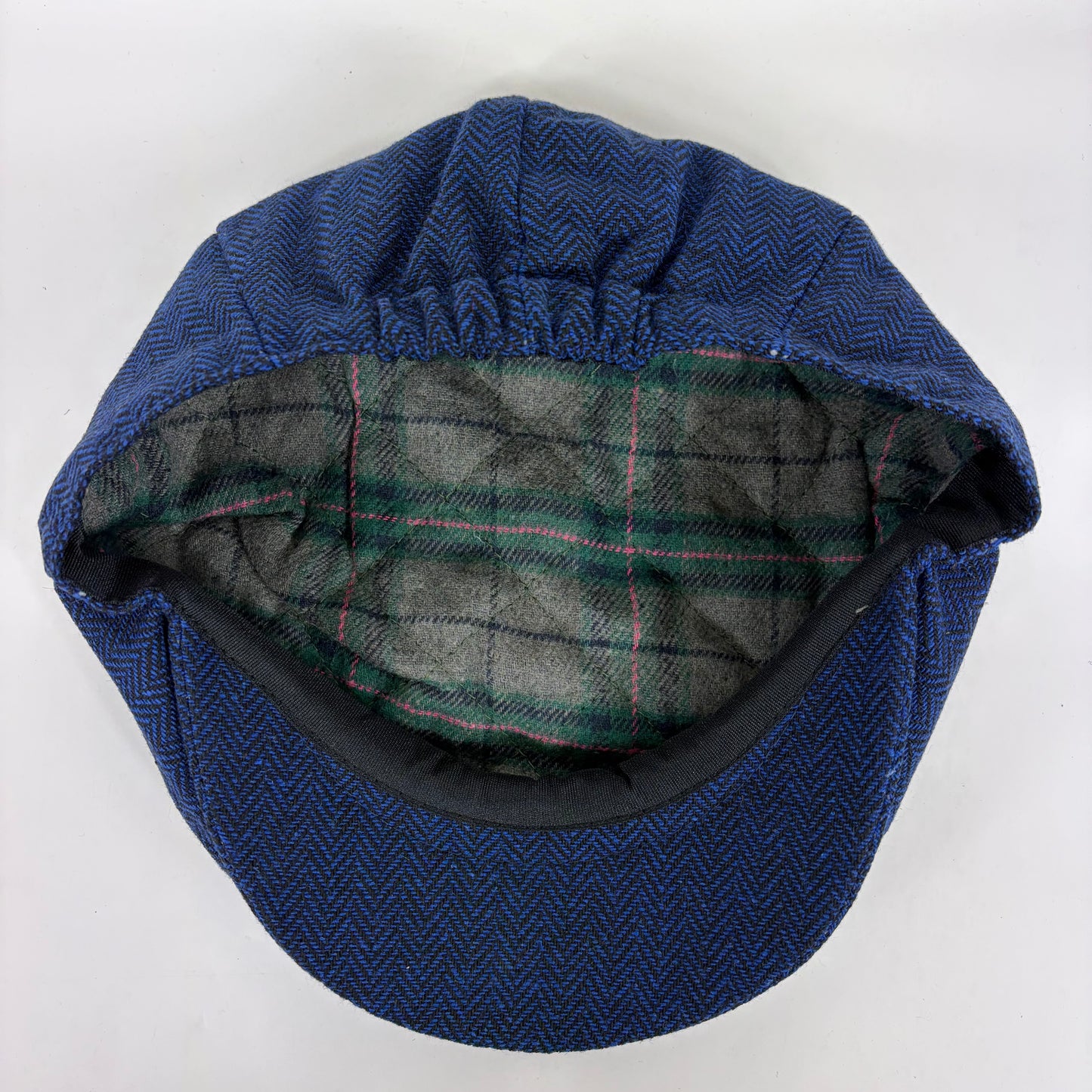 Coppola nuova a otto spicchi tipo Peaky Blinders blu acceso a spina di pesce S/M e LXL