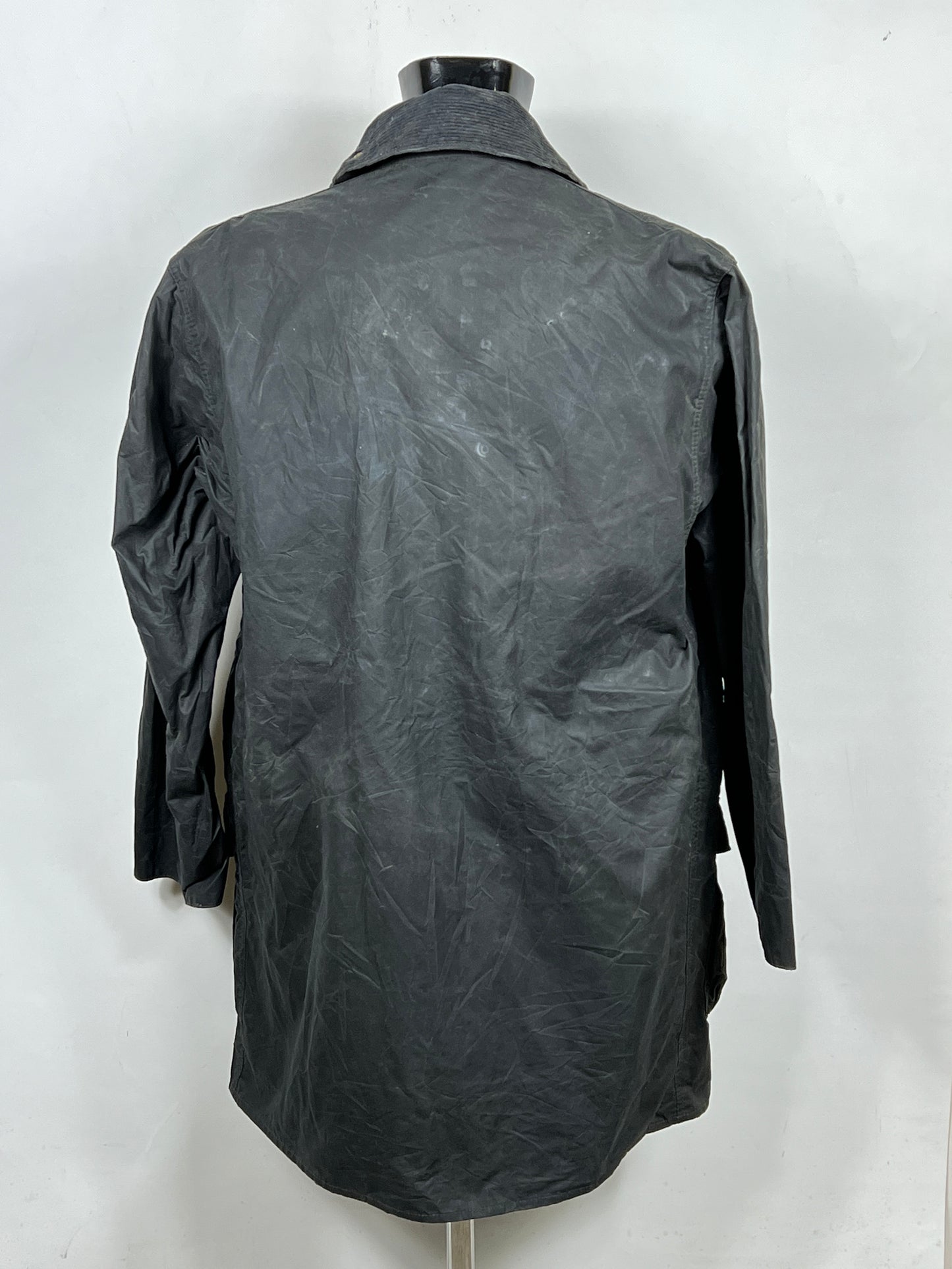 Barbour Border blu cotone Cerato C42/107 cm Navy Border Coat Size Large tg. 52 ita