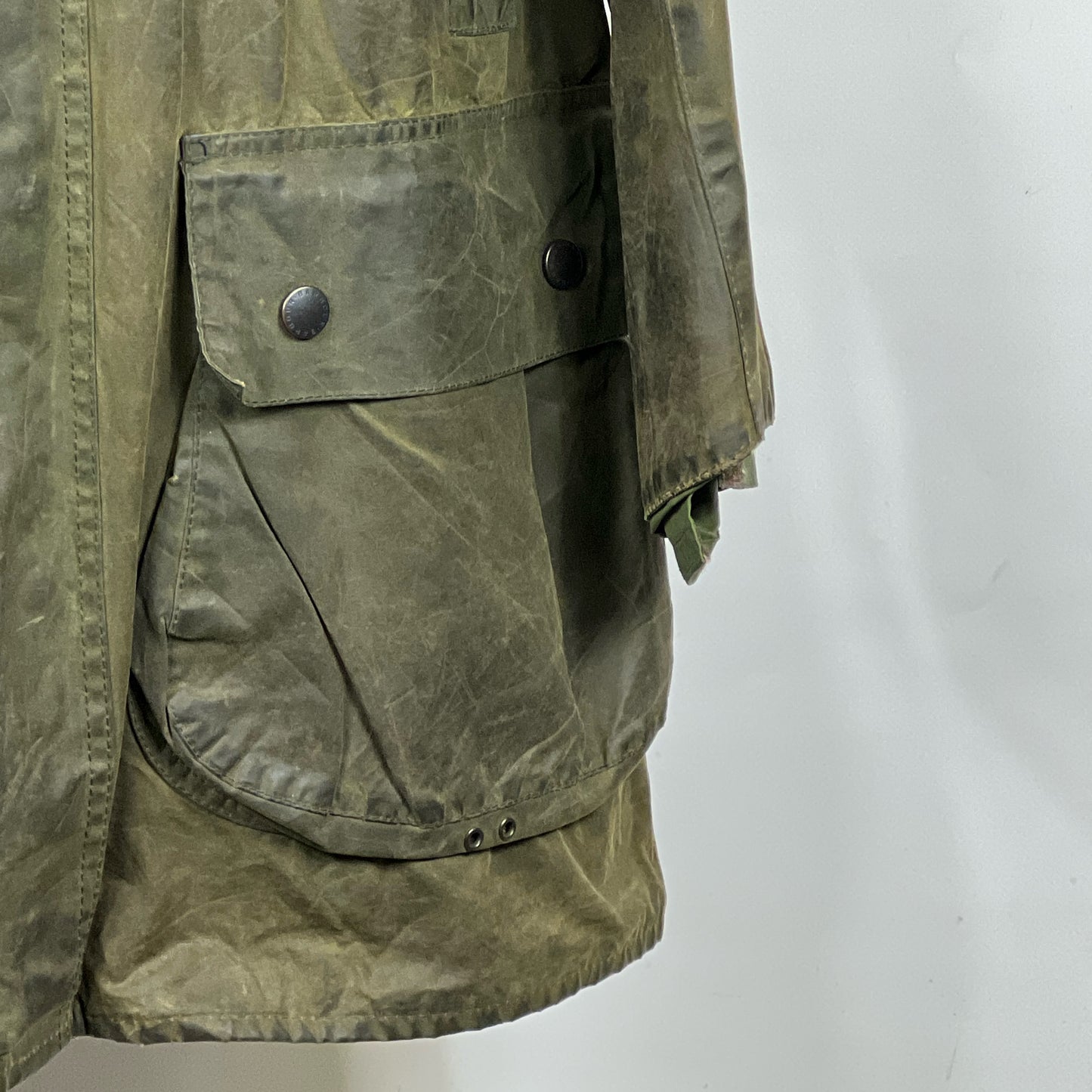 Barbour Border verde cotone Cerato C42/107 cm Green Border Coat Size Large tg. 52 ita
