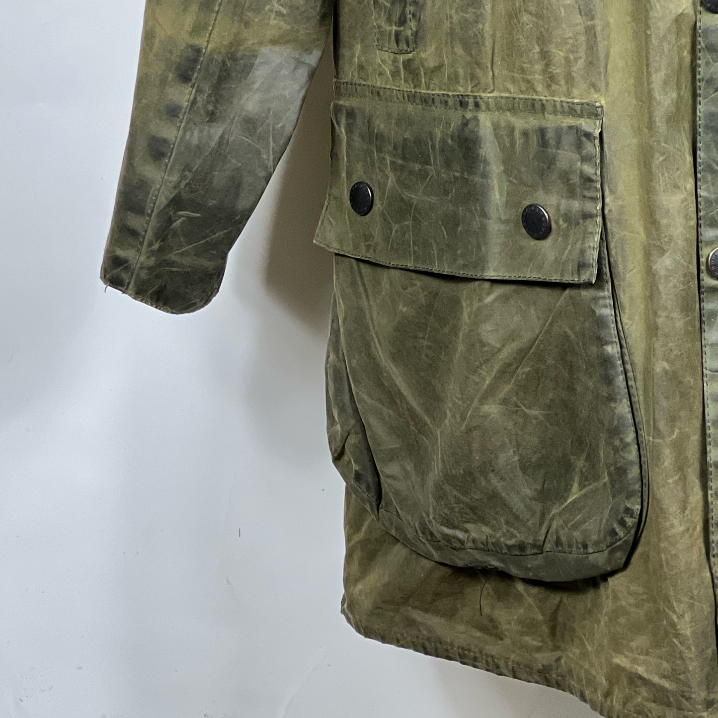 Barbour Border verde cotone Cerato C42/107 cm Green Border Coat Size Large tg. 52 ita