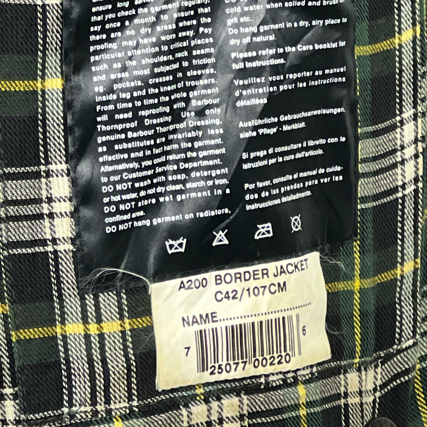 Barbour Border verde cotone Cerato C42/107 cm Green Border Coat Size Large tg. 52 ita