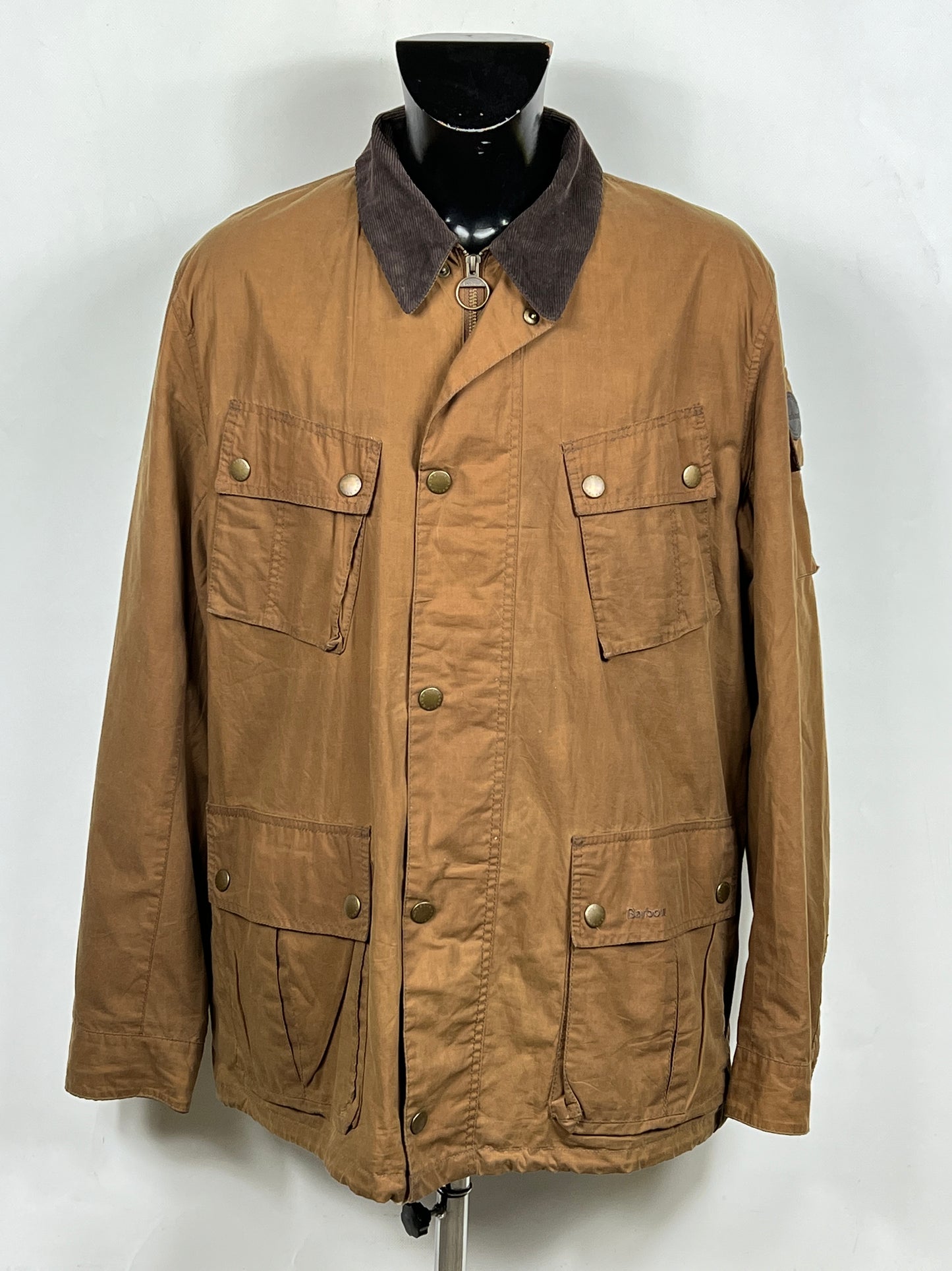 Barbour Giacca Uomo Beige Lowland XXL Man Lowland Wax Beige Jacket Size XXL
