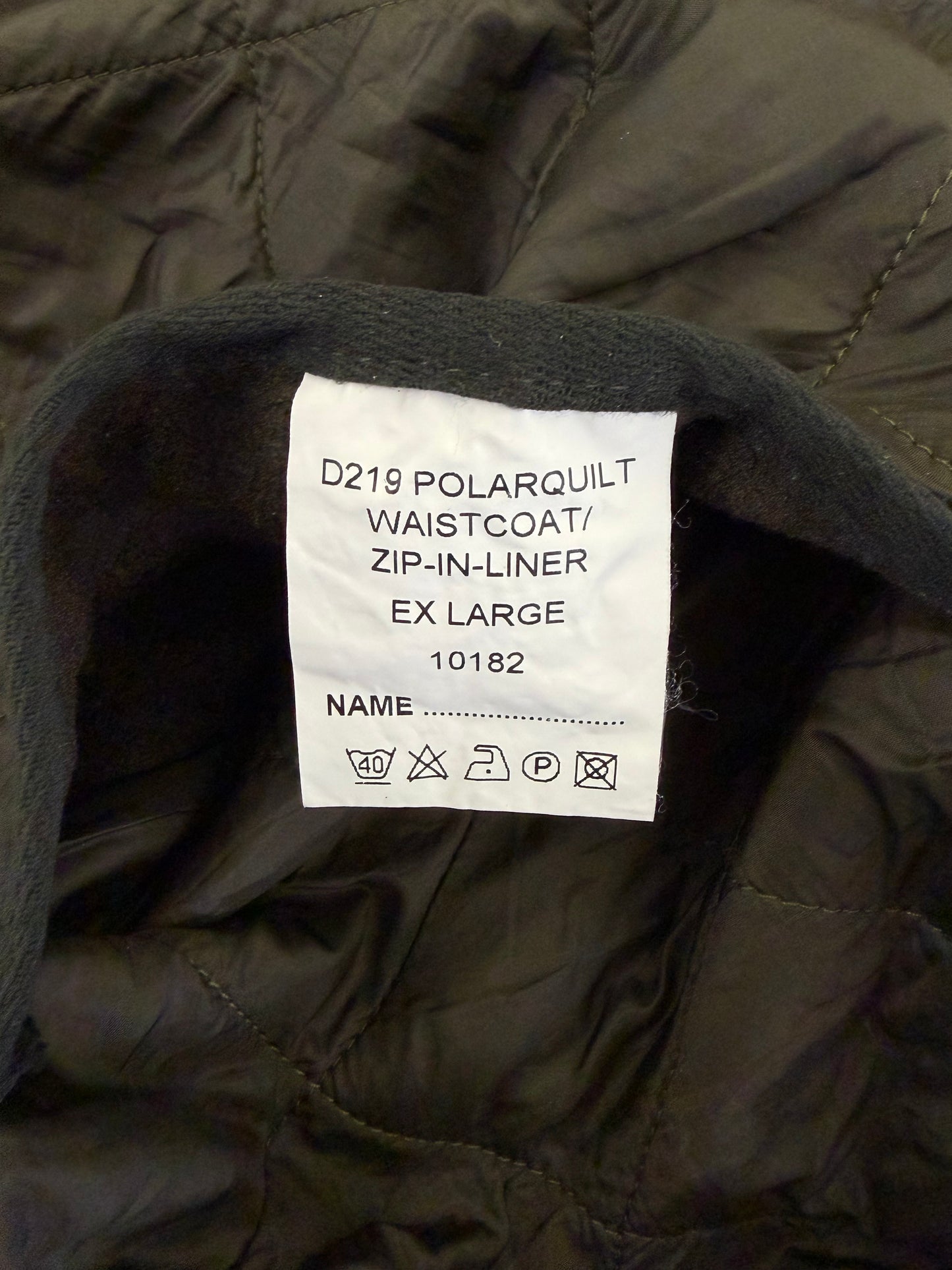 Gilet Barbour Polarquilt con pile verde XL Olive Polarquilt Waistcoat zip in liner size XLarge