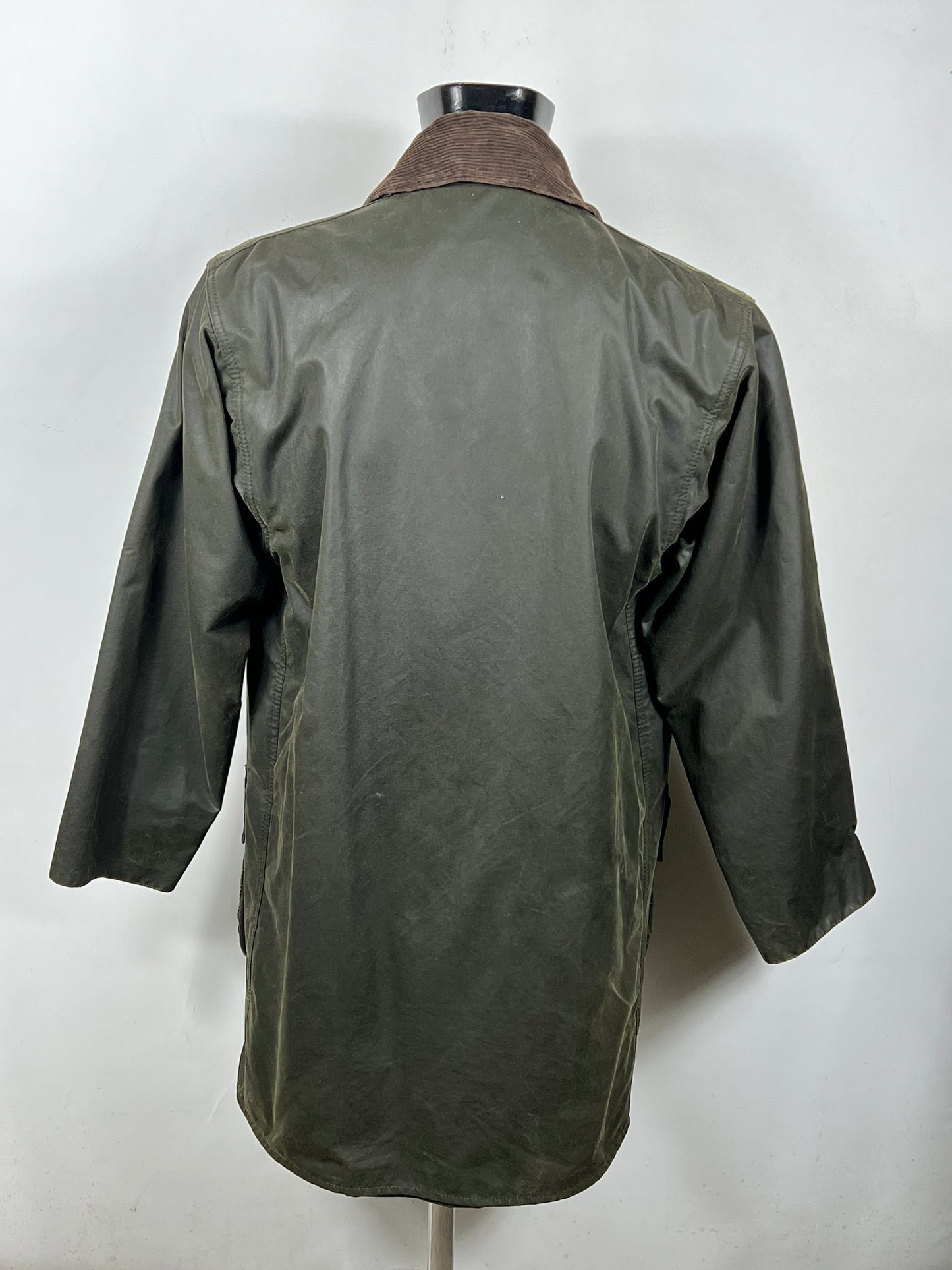 RARE Barbour Vintage Northumbria C38/97cm-Green Waxed Northumbria Jacket Small