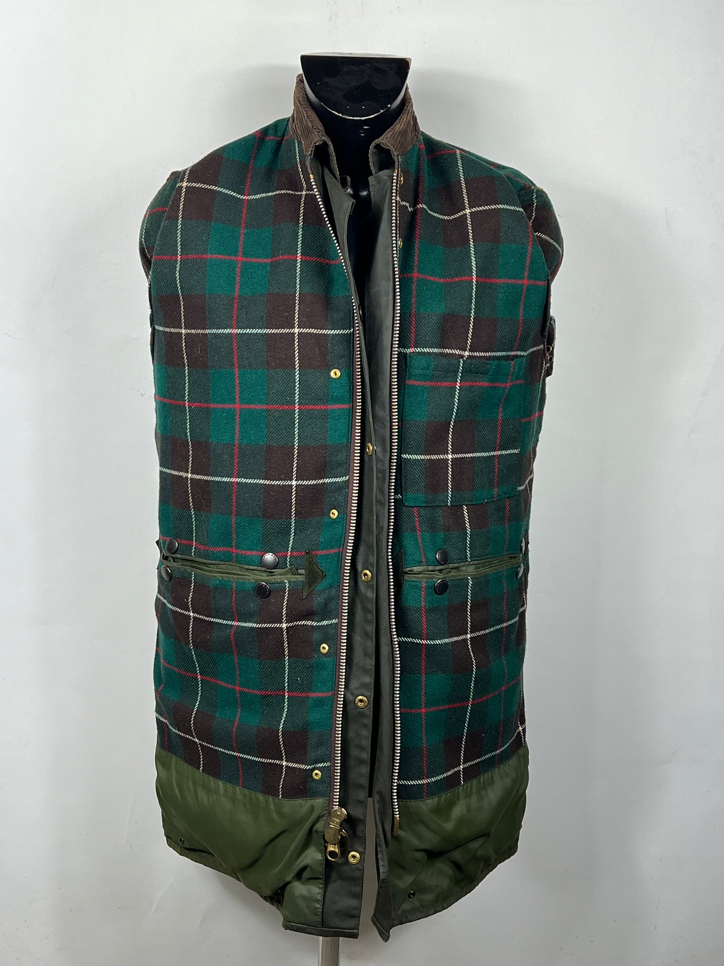 RARE Barbour Vintage Northumbria C38/97cm-Green Waxed Northumbria Jacket Small