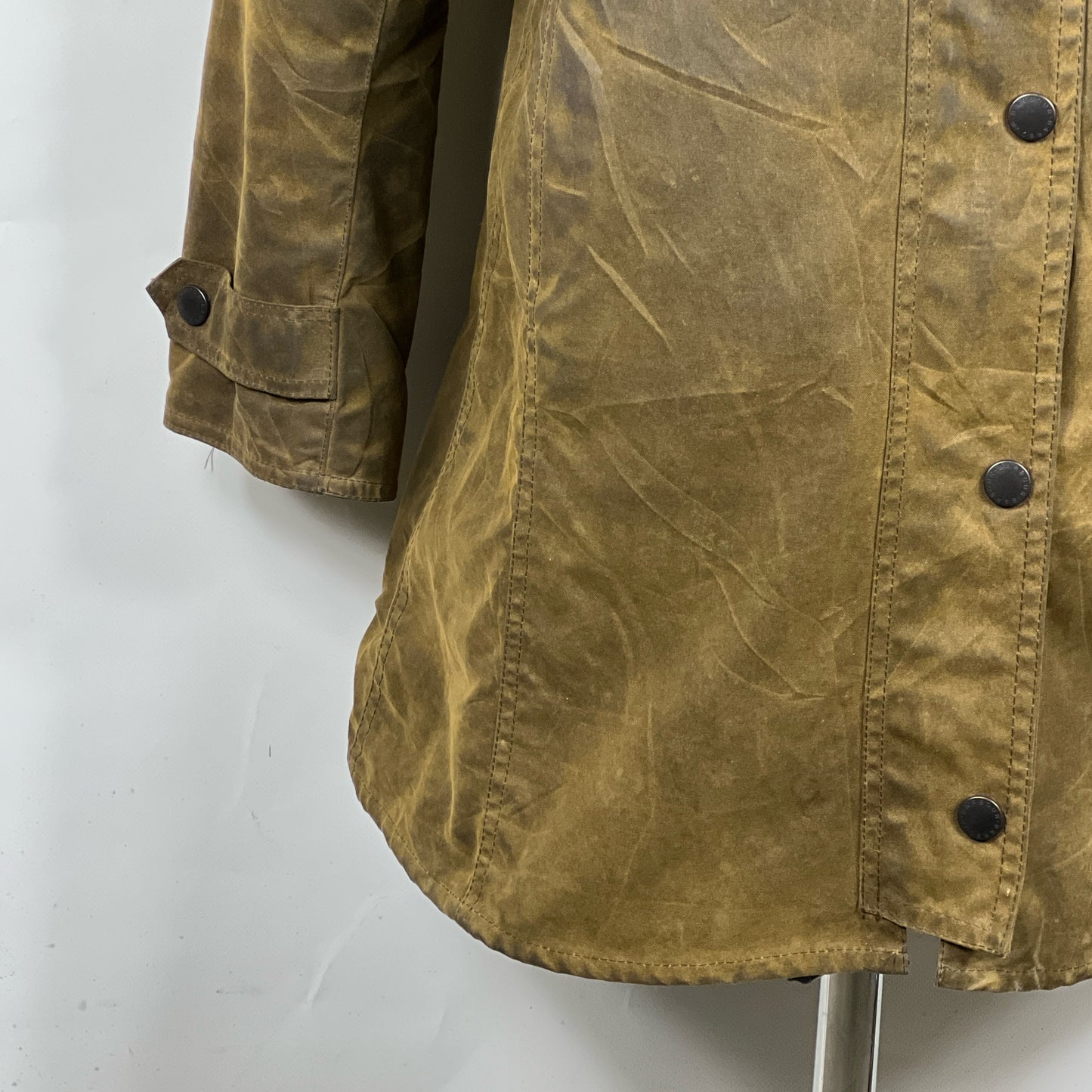 Giacca Barbour donna certo oliva Newmarket UK16 Tg.44- Olive wax winter coat size uk16