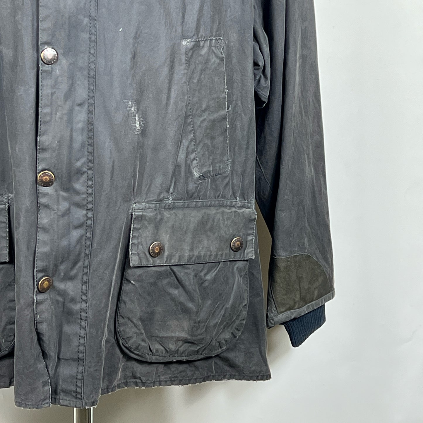 Barbour Bedale Uomo Vintage Blu C48/122cm Man Bedale waxed Navy jacket Size XL