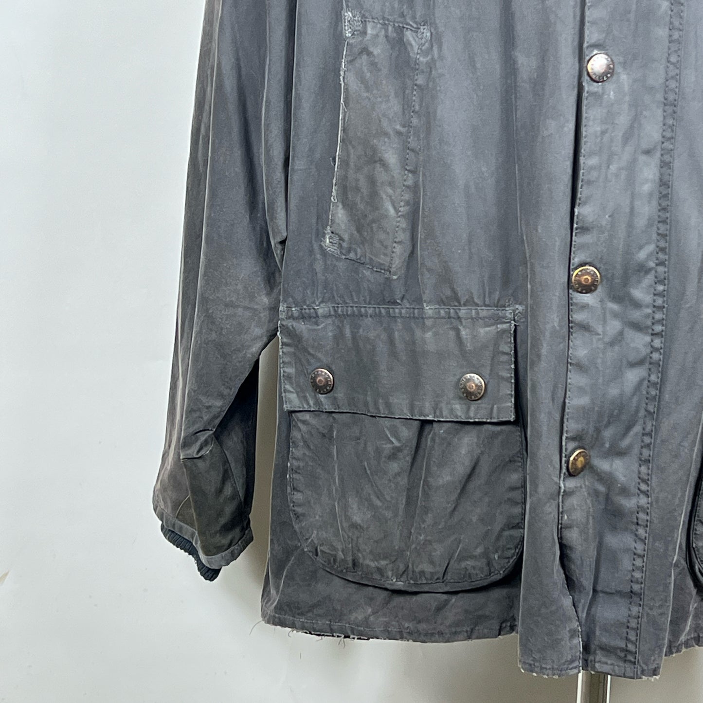 Barbour Bedale Uomo Vintage Blu C48/122cm Man Bedale waxed Navy jacket Size XL