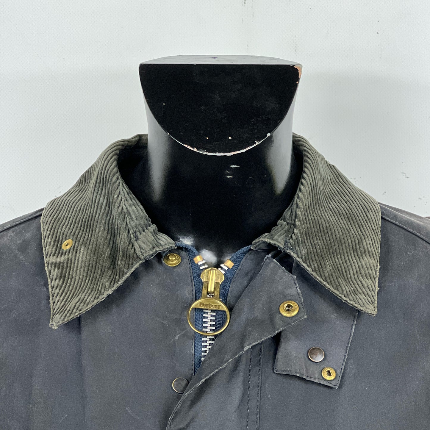 Barbour Bedale Uomo Vintage Blu C48/122cm Man Bedale waxed Navy jacket Size XL