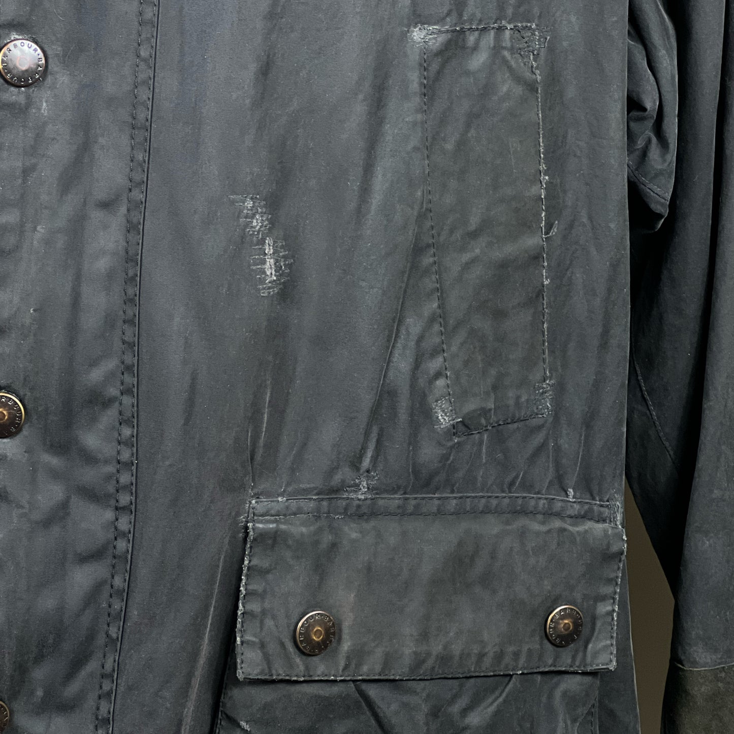Barbour Bedale Uomo Vintage Blu C48/122cm Man Bedale waxed Navy jacket Size XL