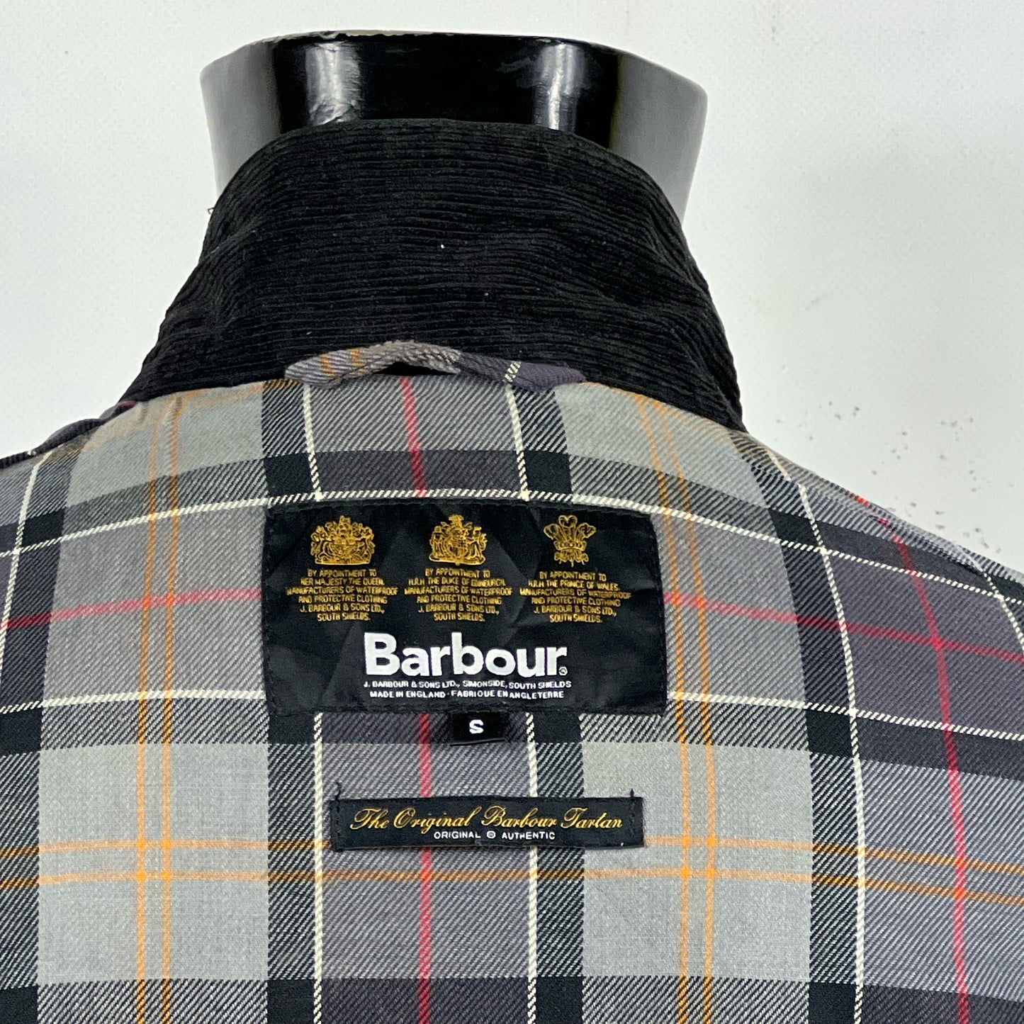 Barbour International Trial Nero Small Man Black waxed Trial Jacket Size Small
