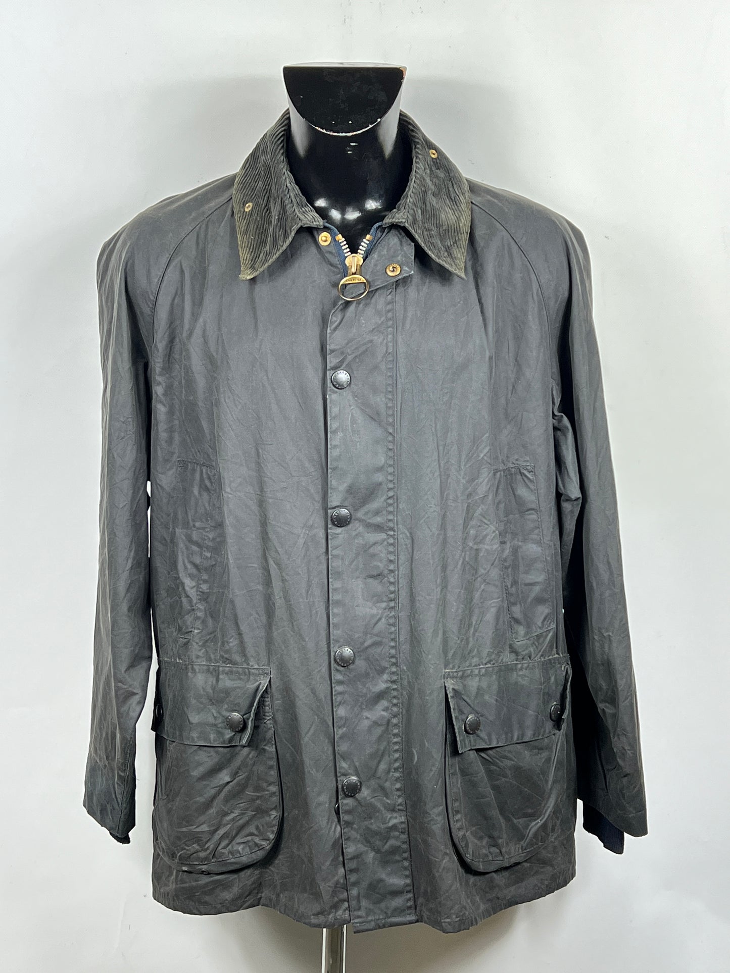 Giacca Barbour Blu scuro Bedale C44/112 cm Navy Vintage Bedale wax jacket c44 Large
