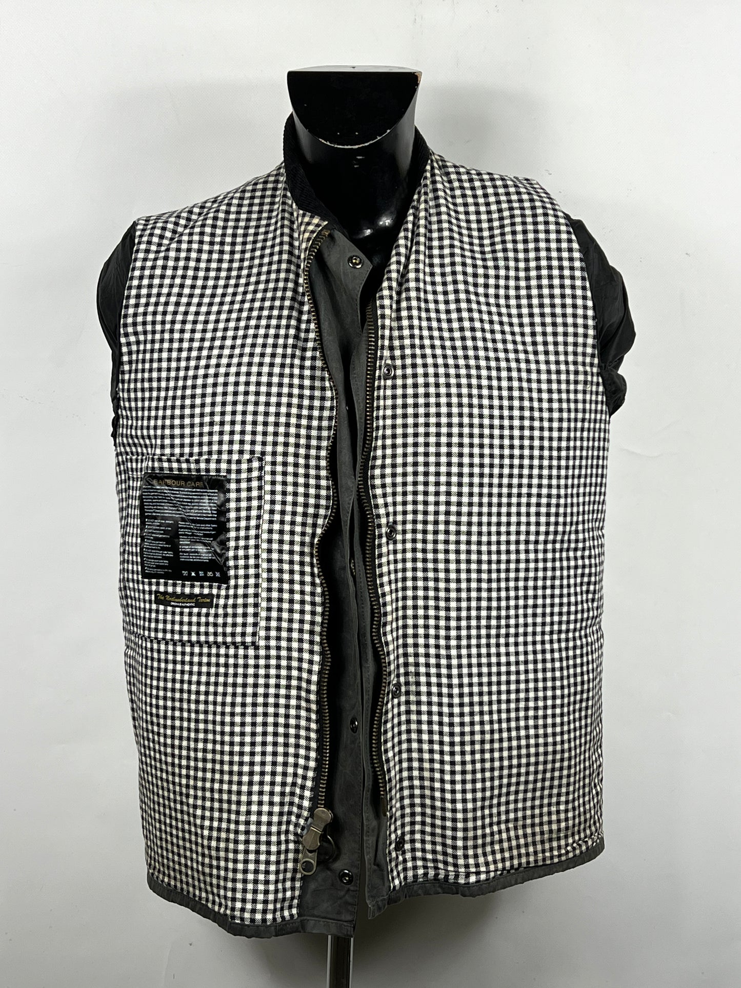RARA Barbour International Grigio Black Streak Large - Man Waxed Charcoal Motorcycle jacket L
