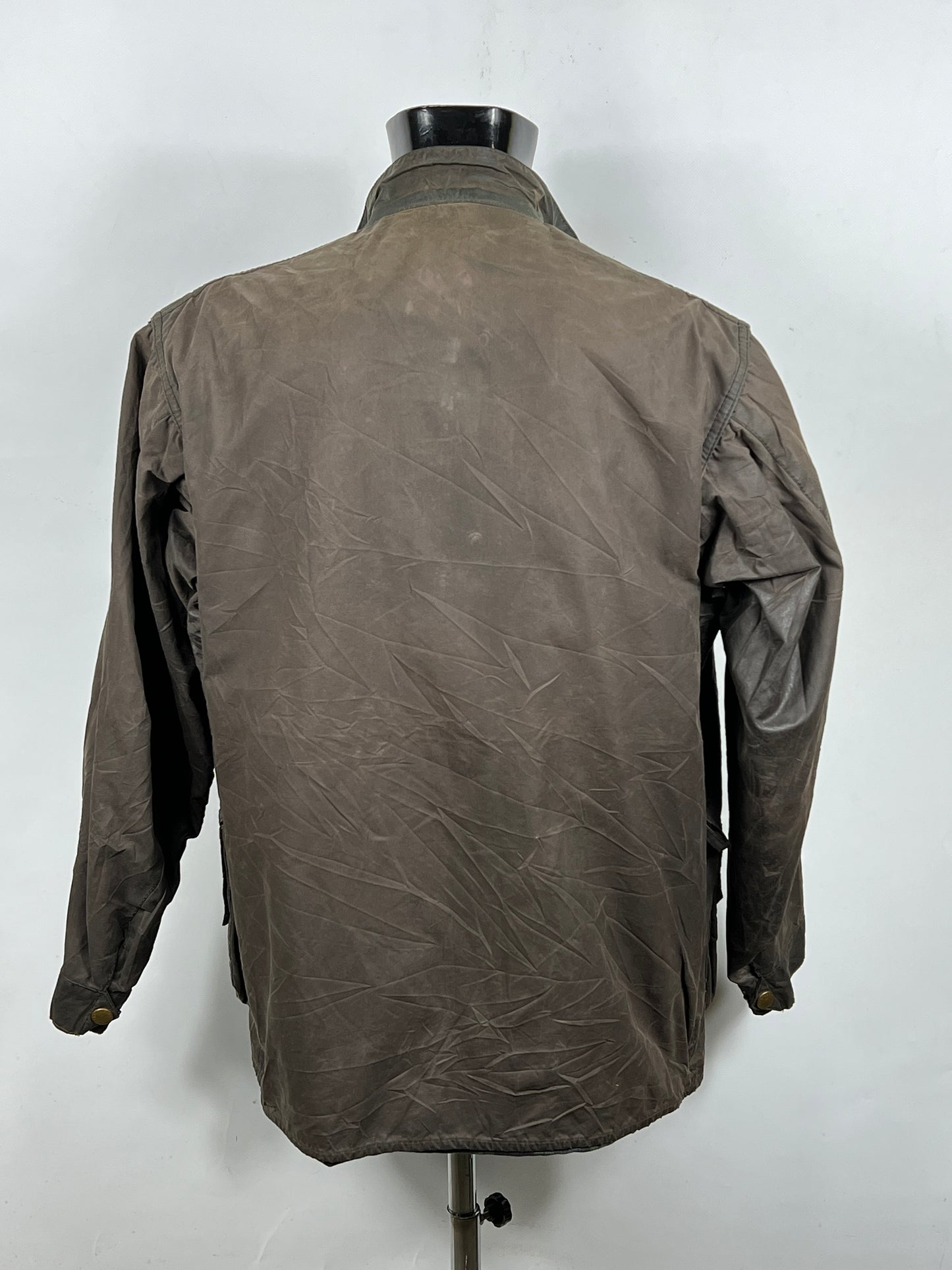 RARE Barbour Giacca Uomo Vintage Beacon Nero L C42/107 cm Black Wax Beacon Jacket