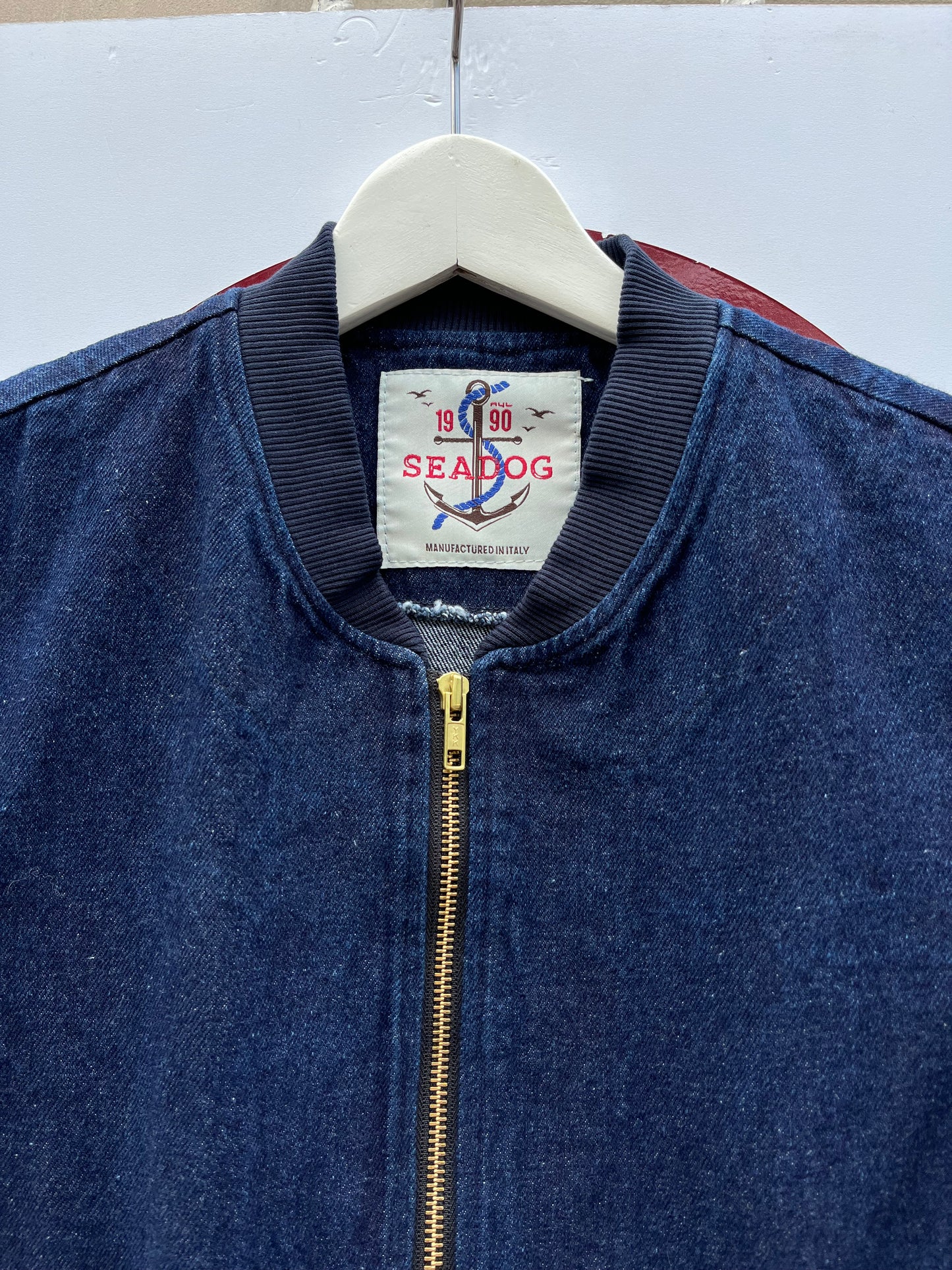Gilet in tessuto denim colore jeans by Seadog 1990