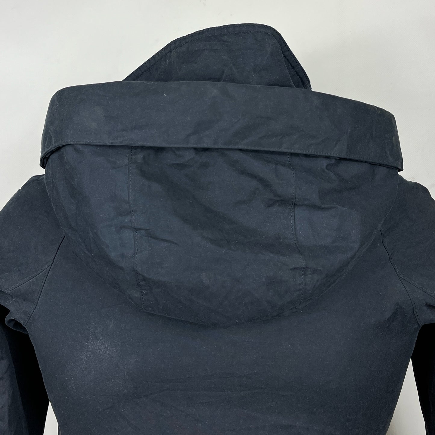 Giacca Barbour da donna blu con cappuccio Uk8 Xsmall- Navy waterproof jacket UK8
