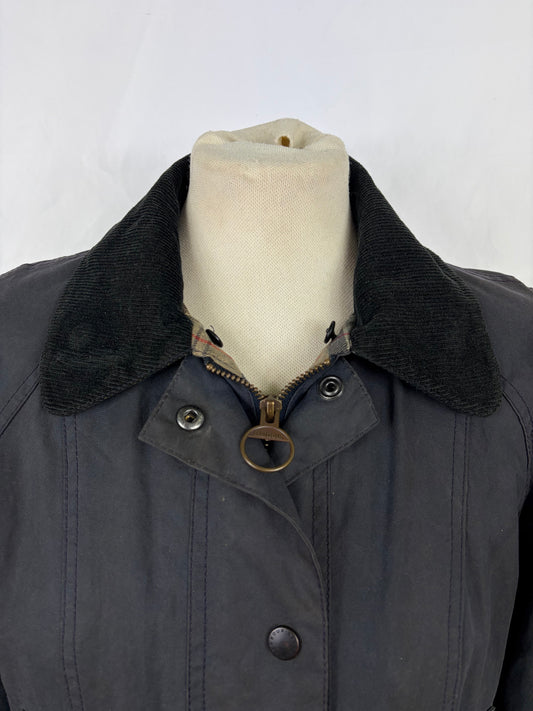 Giacca Barbour Beadnell blu UK8 Xsmall -Navy Beadnell lady wax jacket UK8 tg. 38