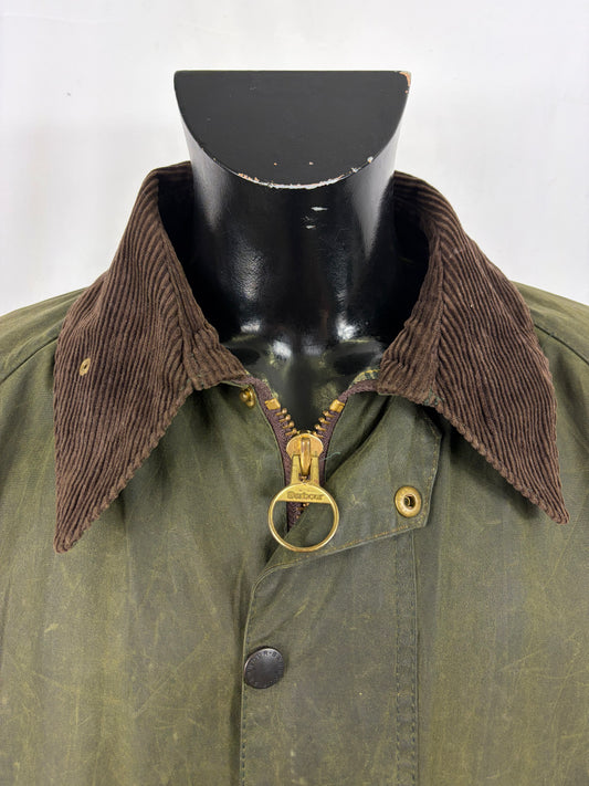 Barbour Giacca Beaufort vintage verde C50/127cm Green Wax Vintage Beaufort jacket Size XXL