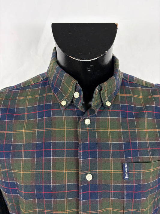 Camicia Barbour da uomo verde in tartan in cotone taglia Large - Shop In London