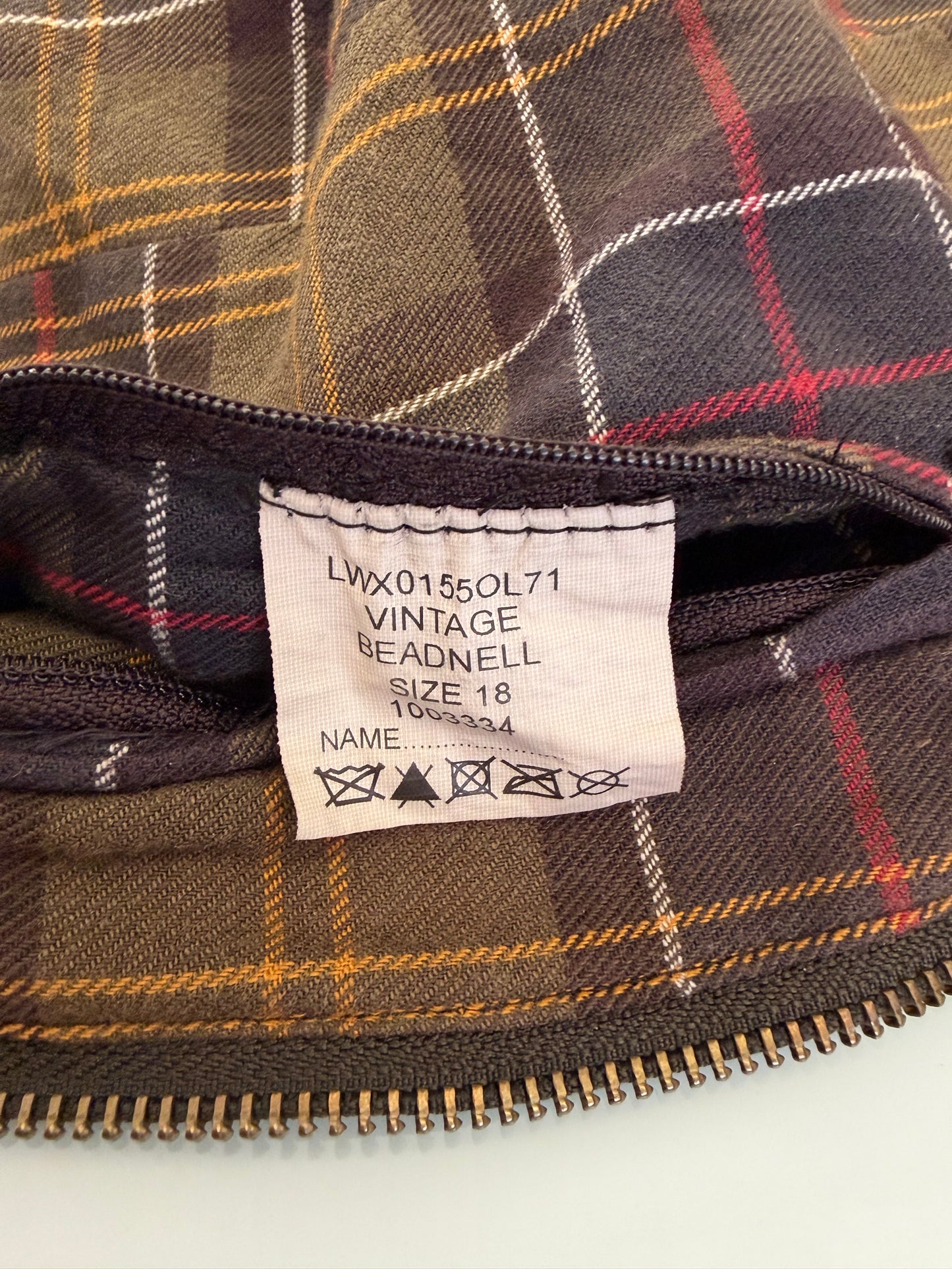 Giacca Barbour verde oliva Vintage Beadnell Uk 18 tg.48 -Olive Vintage Beadnell Size uk18