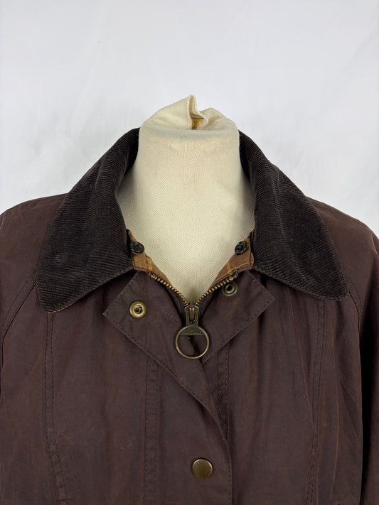 Giacca Barbour marrone Beadnell Uk 14 tg.44 -Lady Brown Beadnell Wax Jacket size uk14 - Shop In London
