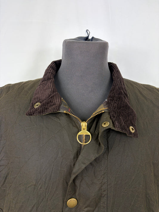 Barbour Gilet cerato da uomo Westmorland Verde Xlarge- Olive vintage Westmorland Waistcoat size Xlarge