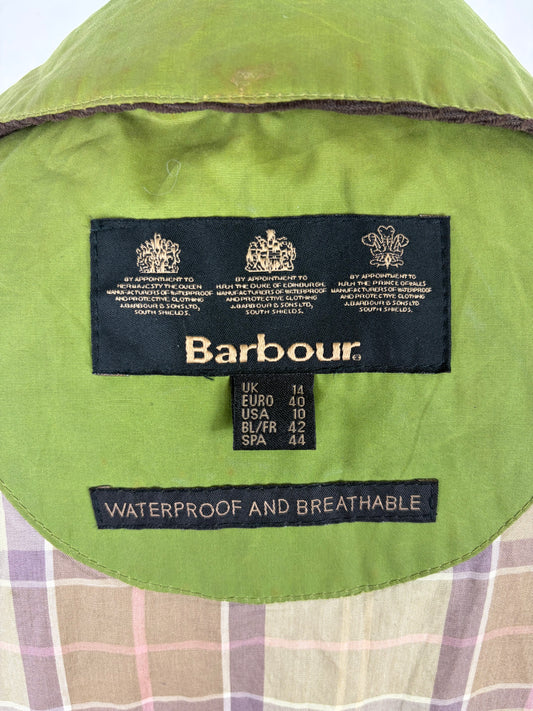 Giacca Barbour Newmarket donna verde UK14 tg. 44 Lady Green Newmarket jacket Size Uk14