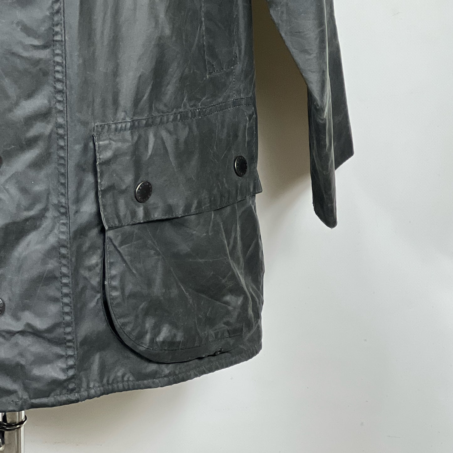 Barbour Giacca Beaufort blu C40/102 cm -Navy waxed Beaufort Jacket Size Medium
